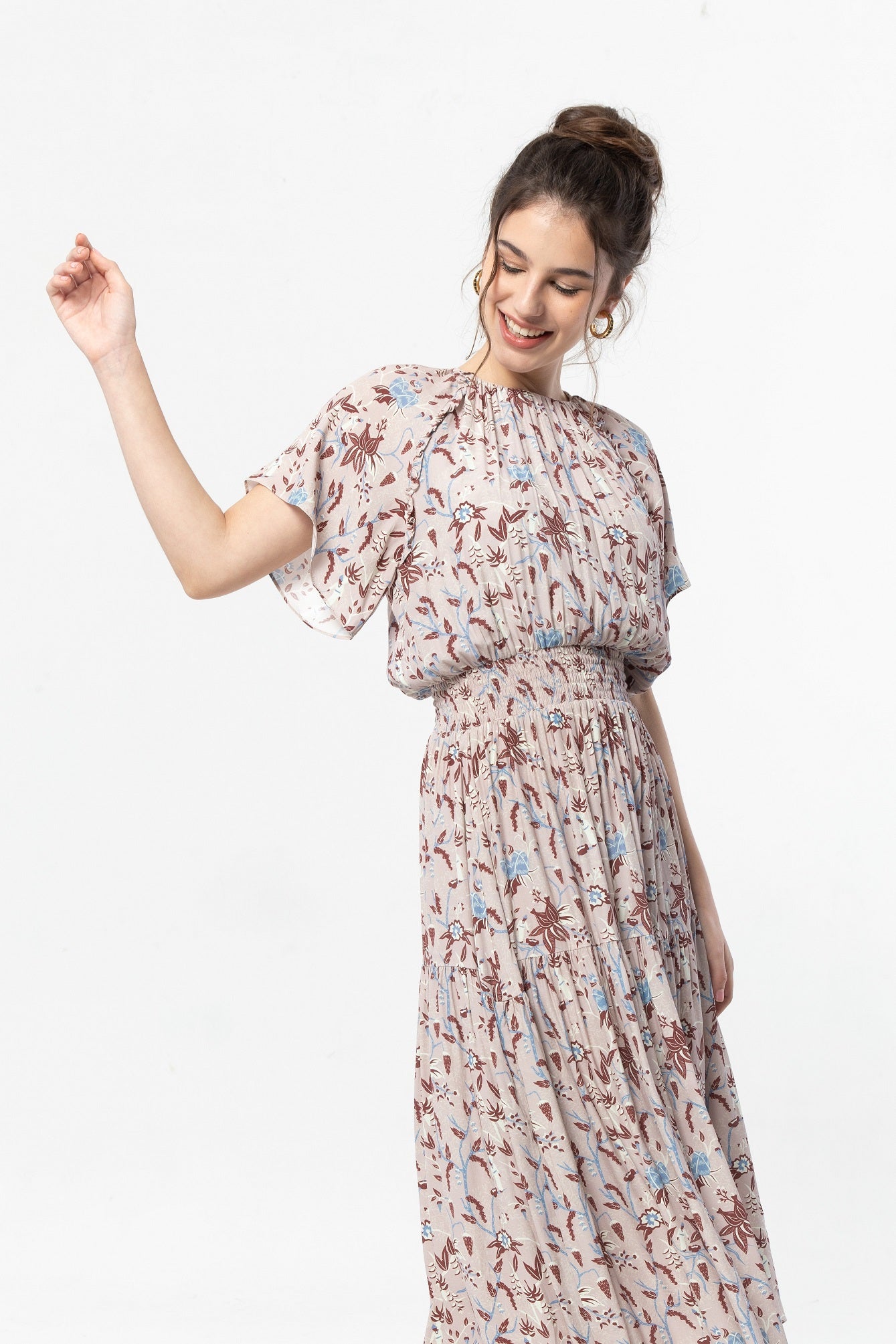 GALINA Dress in Maroon Spices