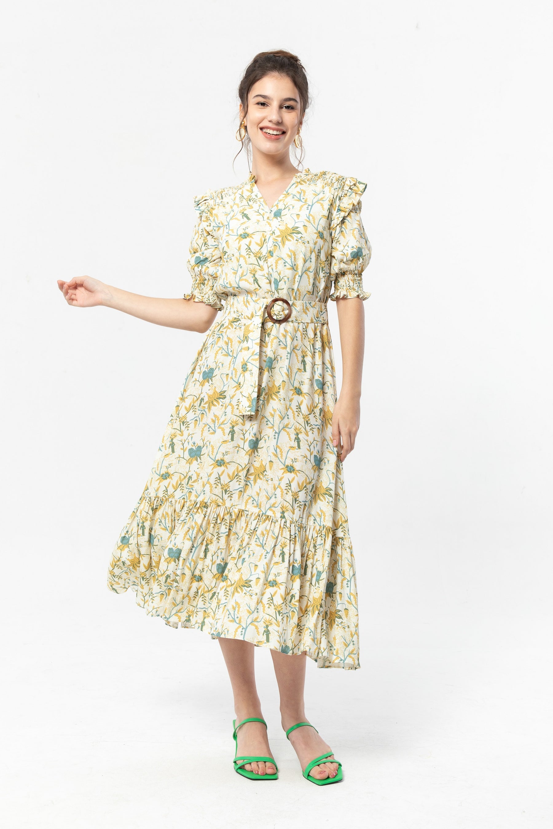 HELENA Dress in Yellow Spices