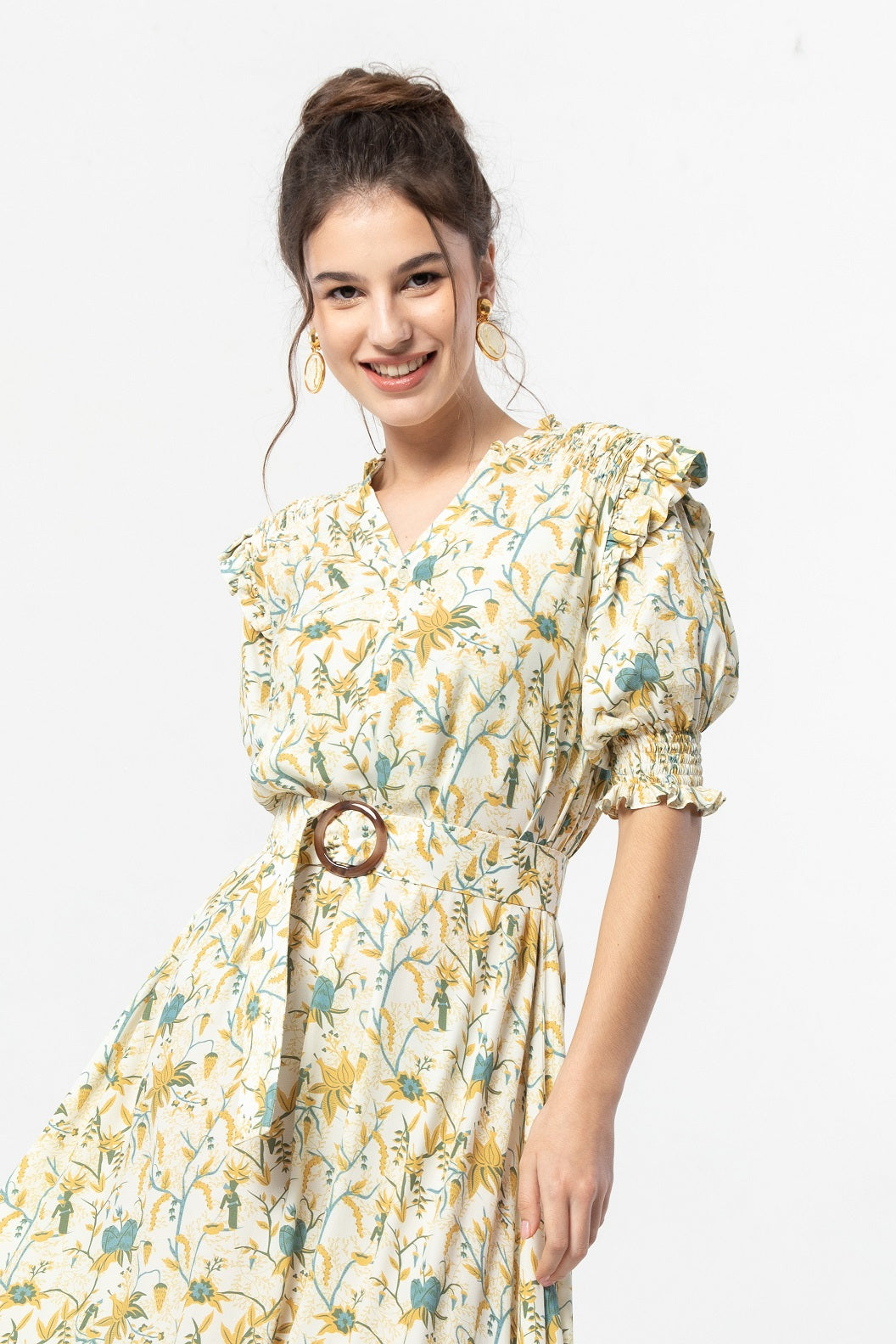 HELENA Dress in Yellow Spices