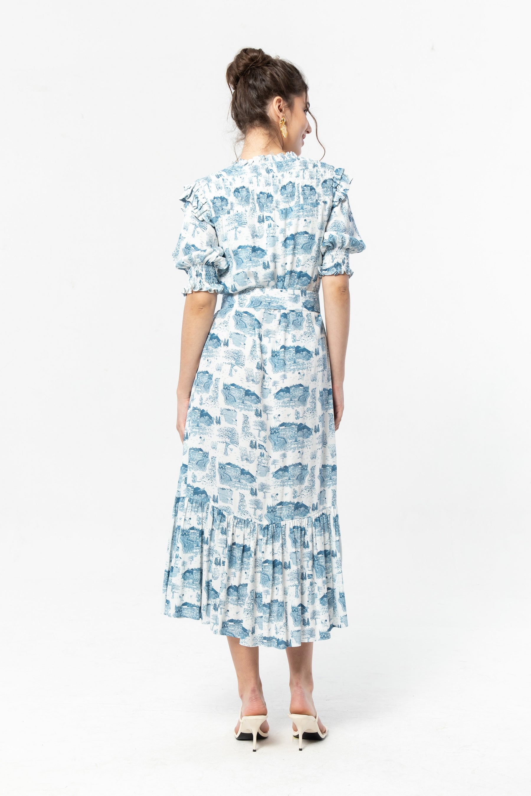 HELENA Dress in Blue Gadang