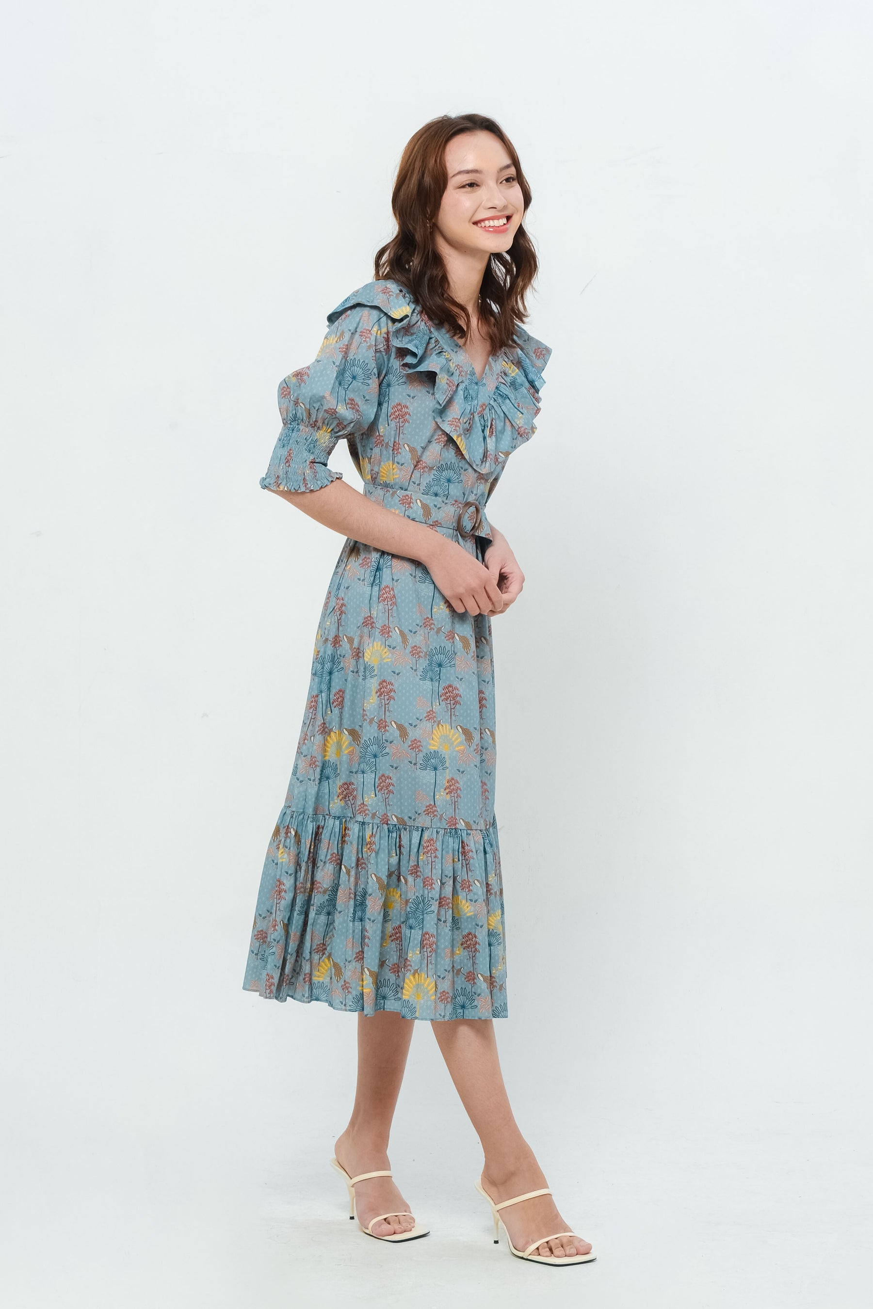BENITA Dress in Blue Kuau