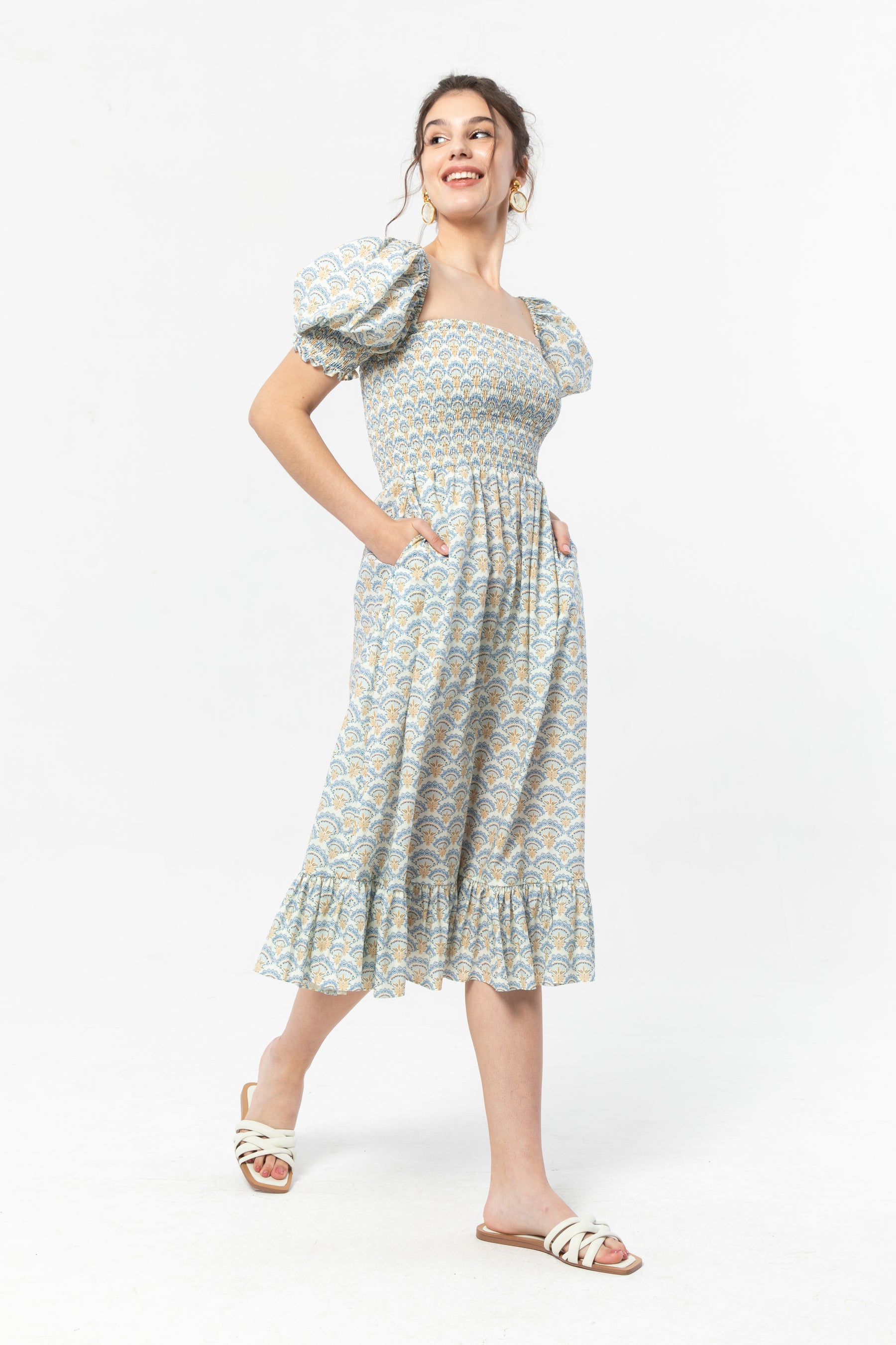 DAKOTA Dress in Blue Suntiang