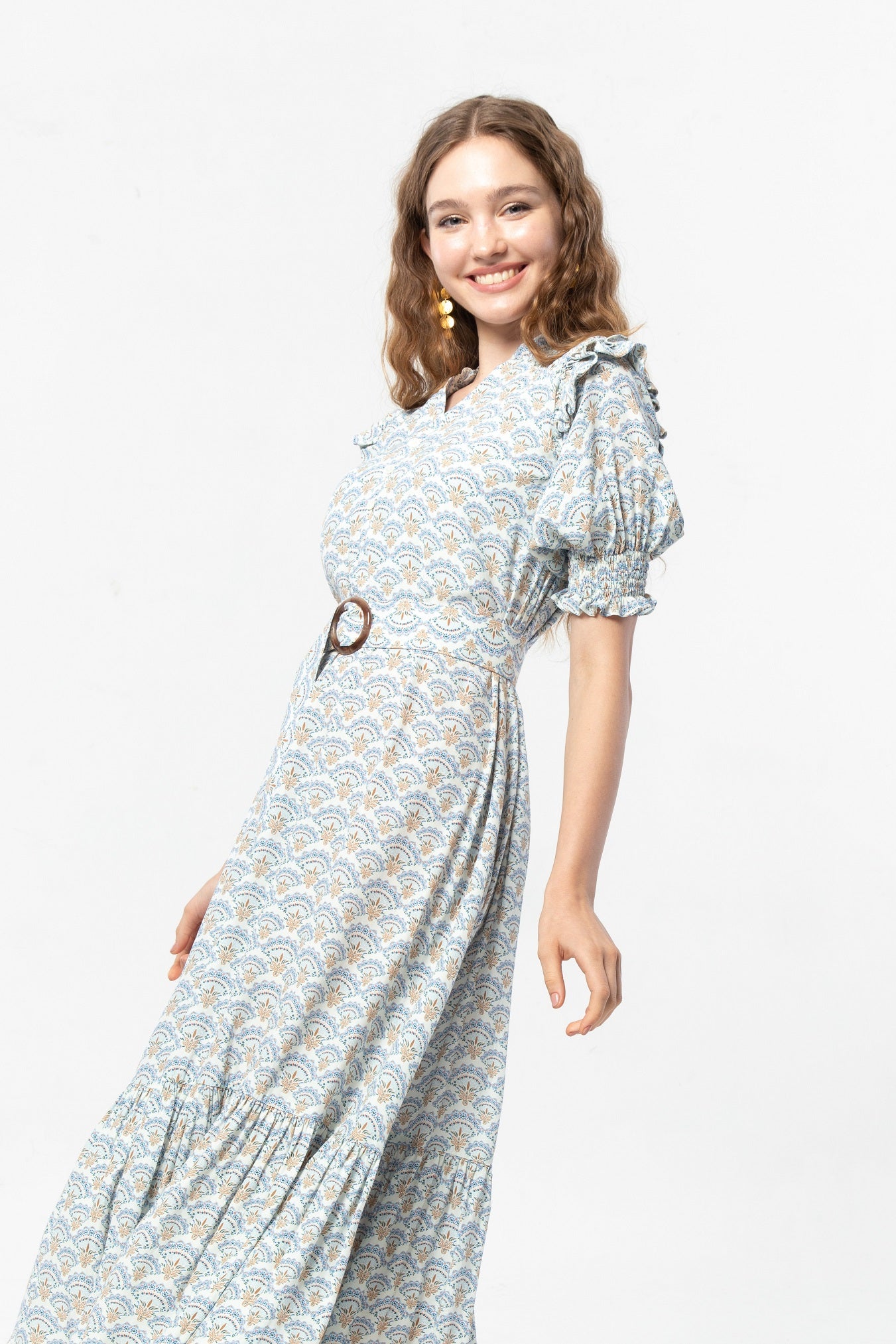 HELENA Dress in Blue Suntiang