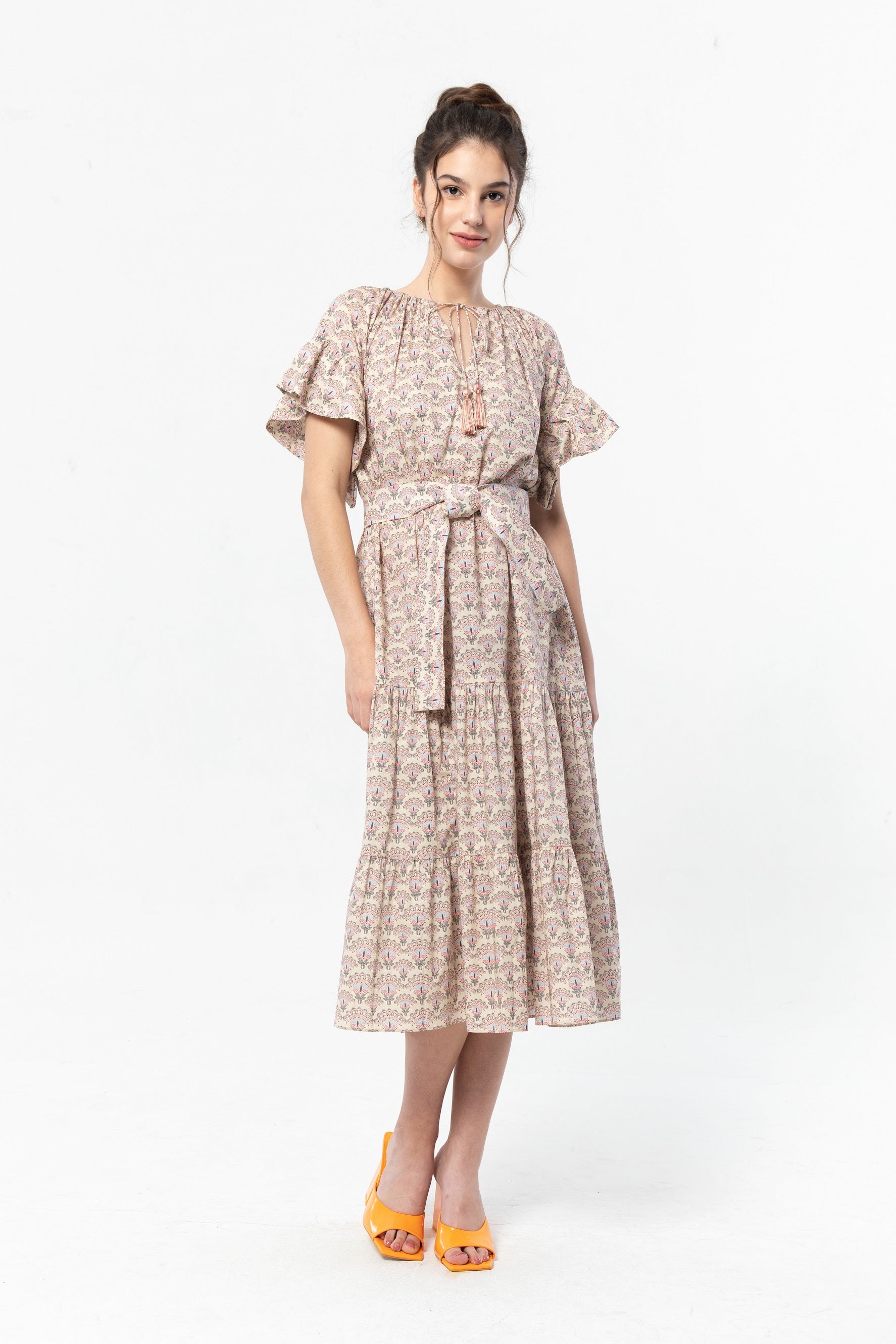 ADYA Dress in Brown Suntiang