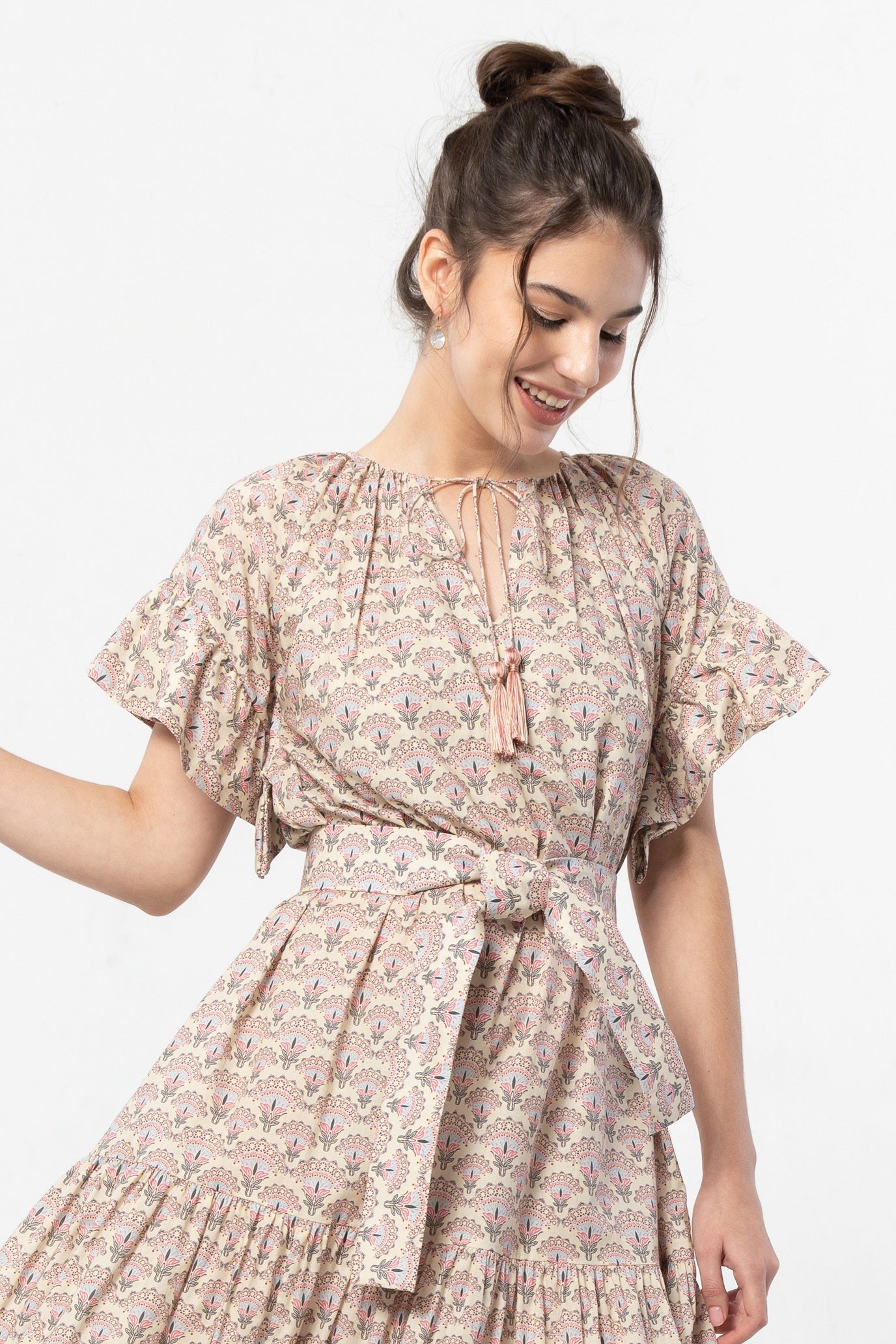 ADYA Dress in Brown Suntiang