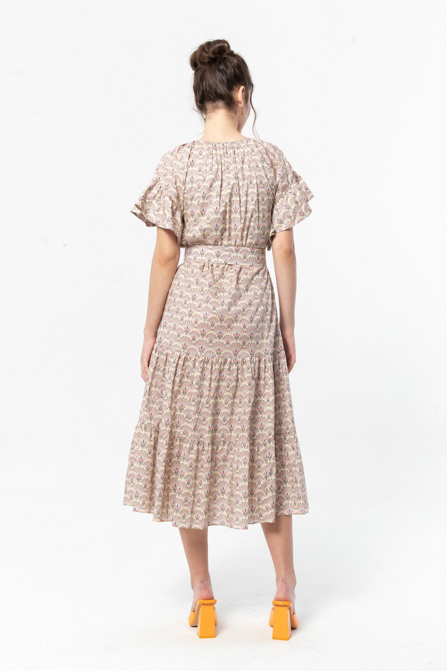 ADYA Dress in Brown Suntiang