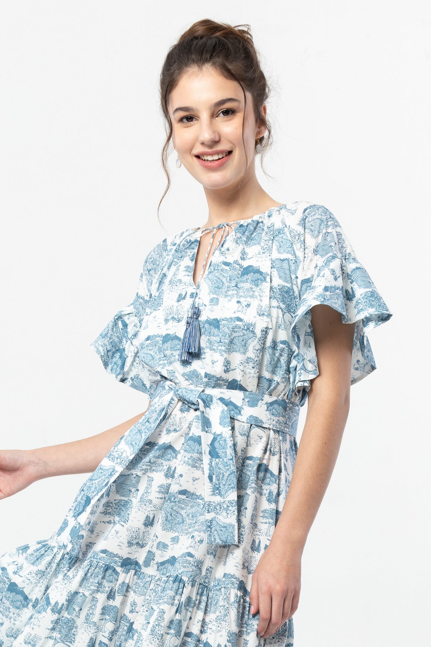 ADYA Dress in Blue Gadang