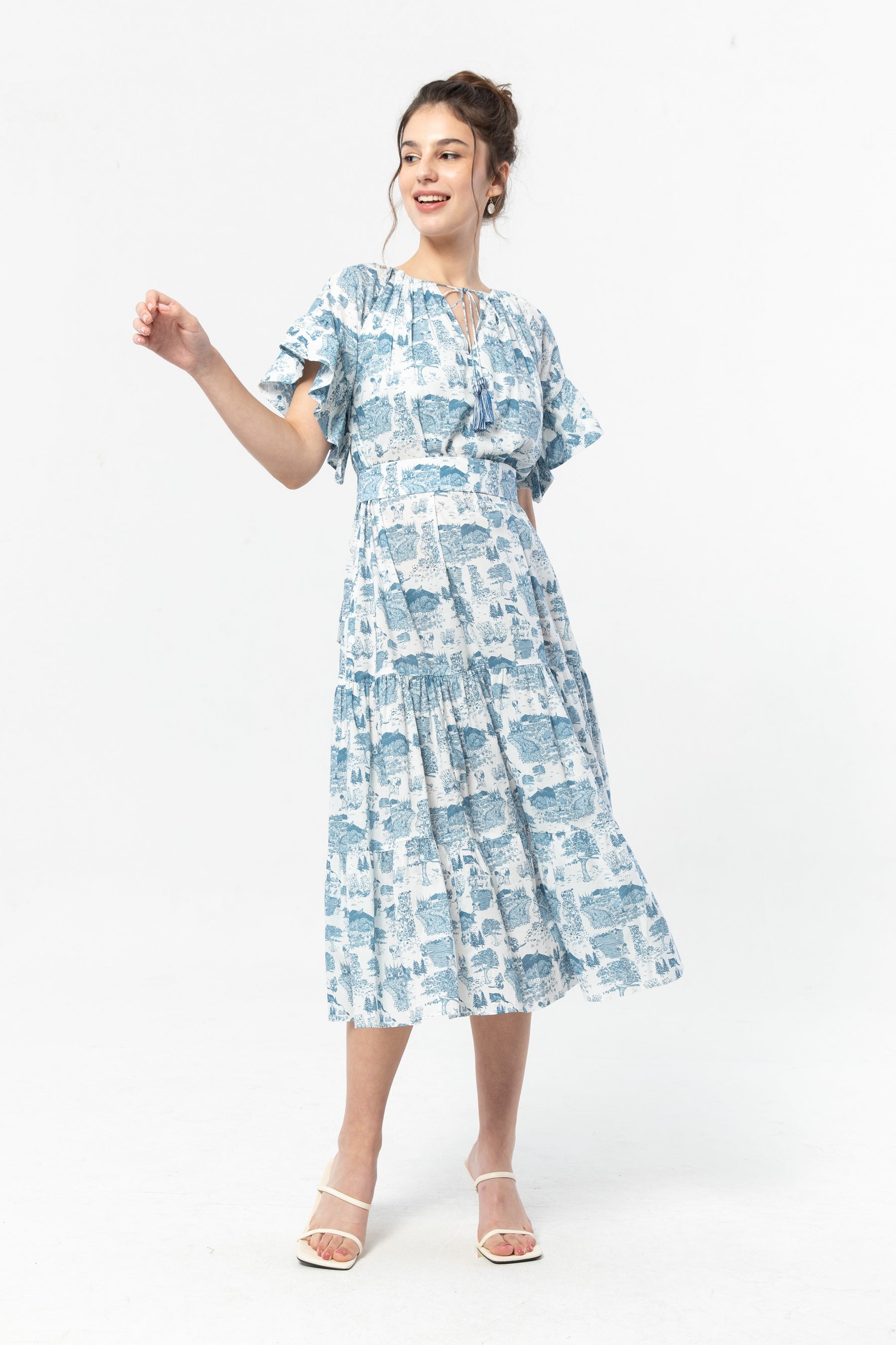 ADYA Dress in Blue Gadang