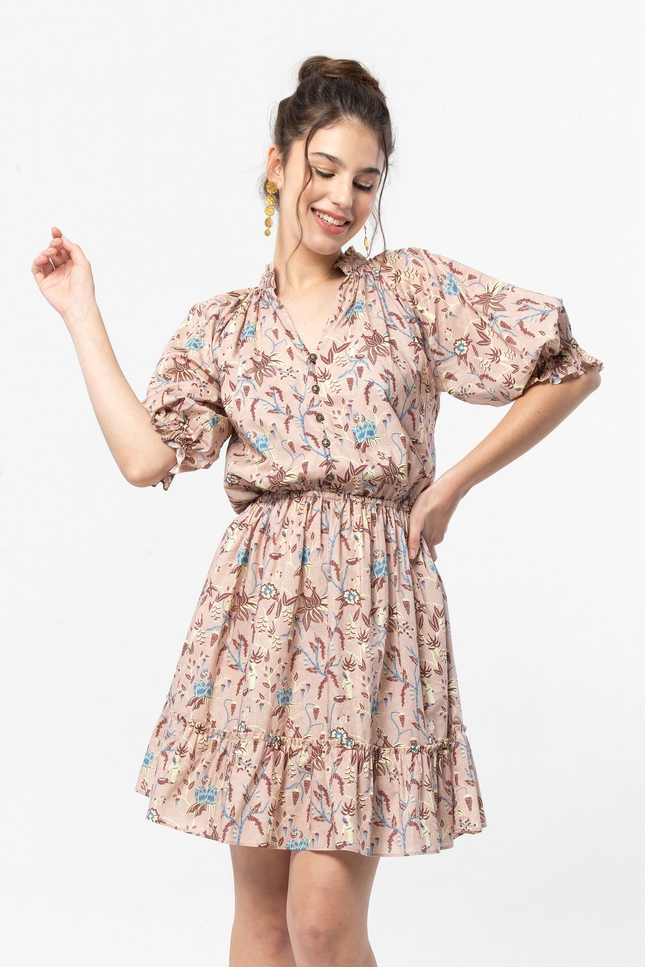 BELLE Dress in Maroon Spices