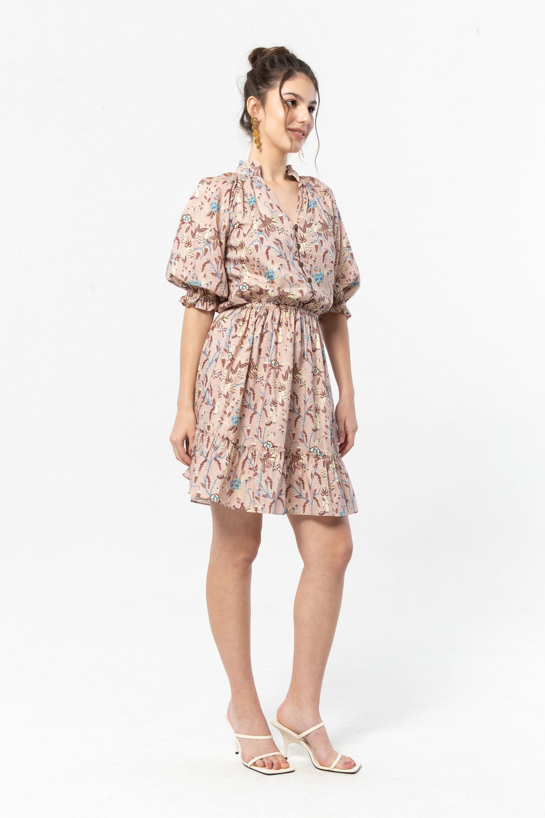 BELLE Dress in Maroon Spices