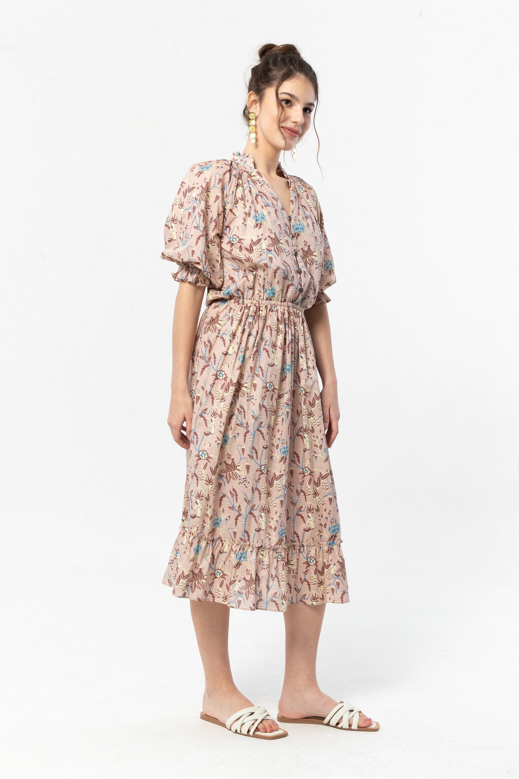 FREYA Dress in Maroon Spices