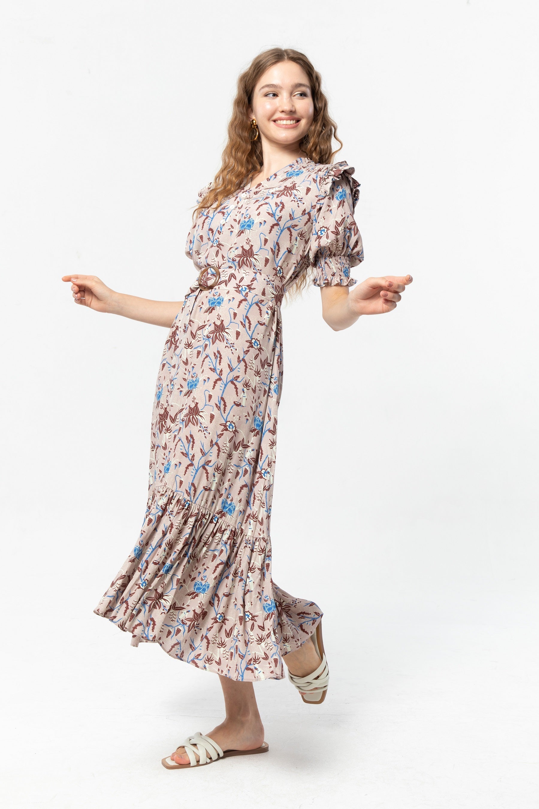 HELENA Dress in Maroon Spices