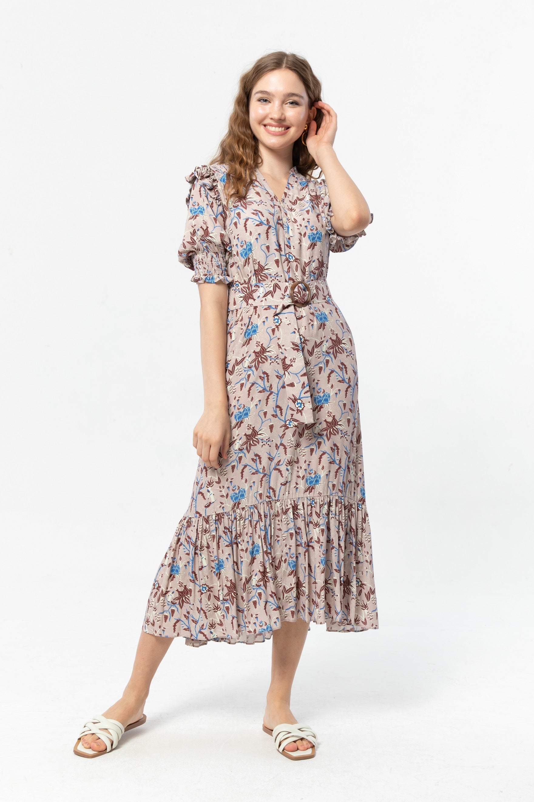HELENA Dress in Maroon Spices