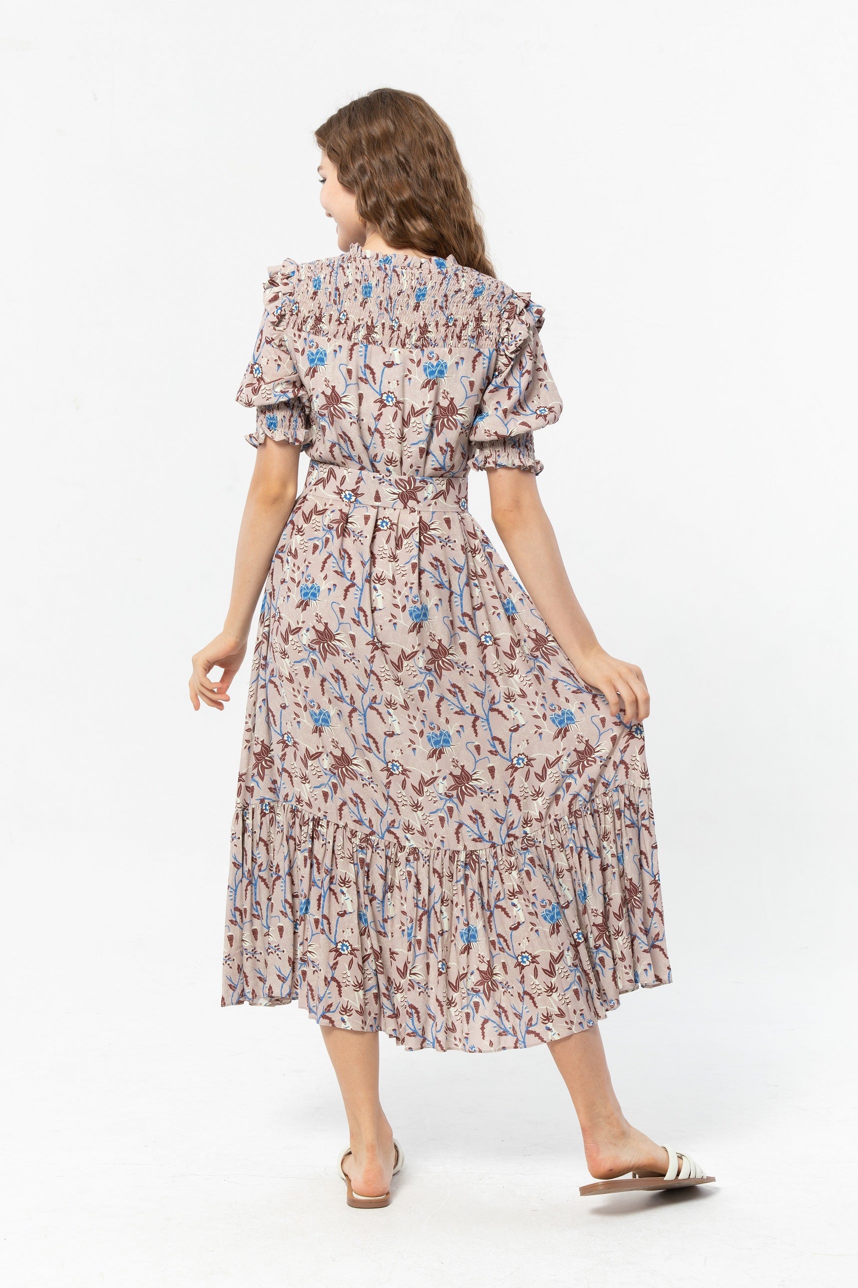 HELENA Dress in Maroon Spices