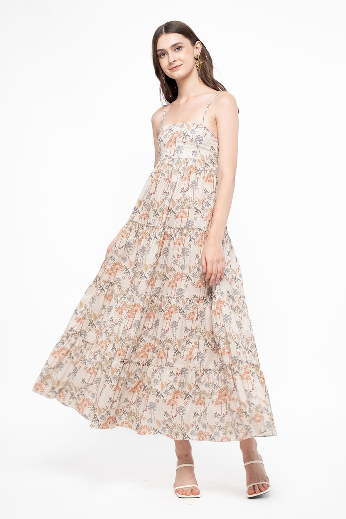 FARA Dress in Beige Kuau