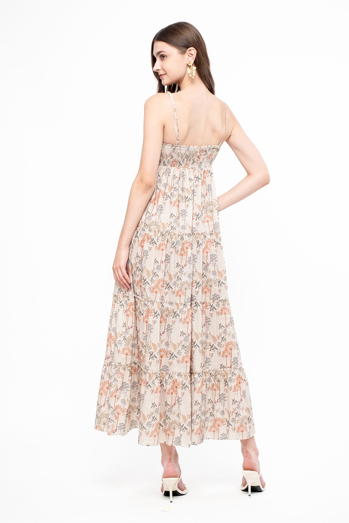 FARA Dress in Beige Kuau