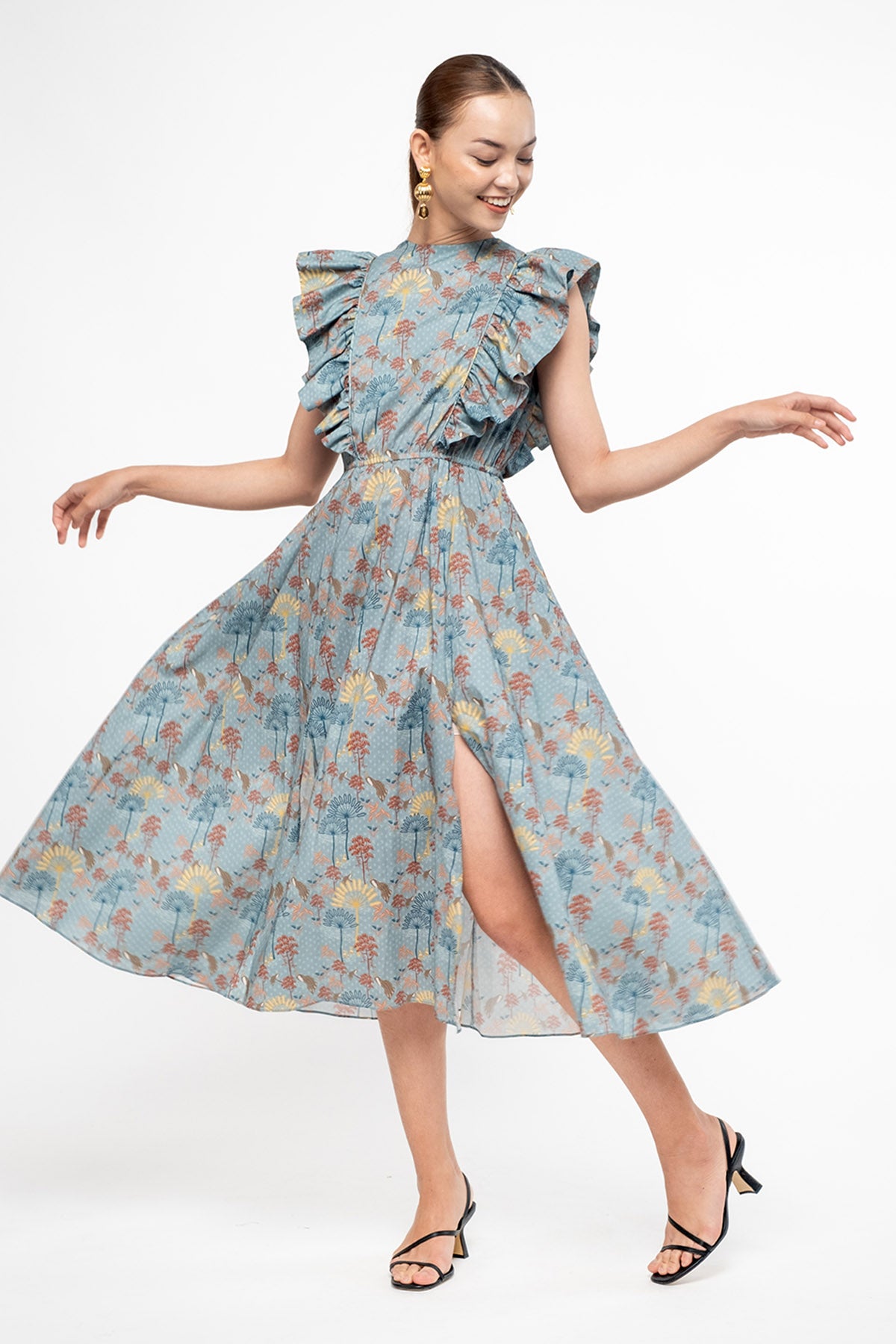 AZRA Dress in Blue Kuau