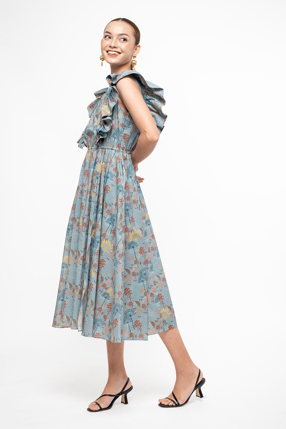 AZRA Dress in Blue Kuau