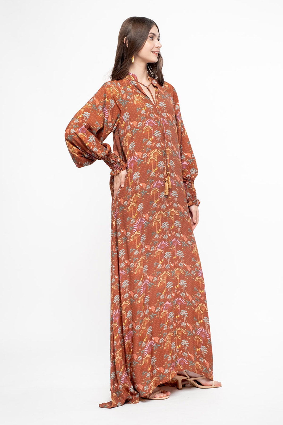 MAYLA Dress in Terracotta Kuau