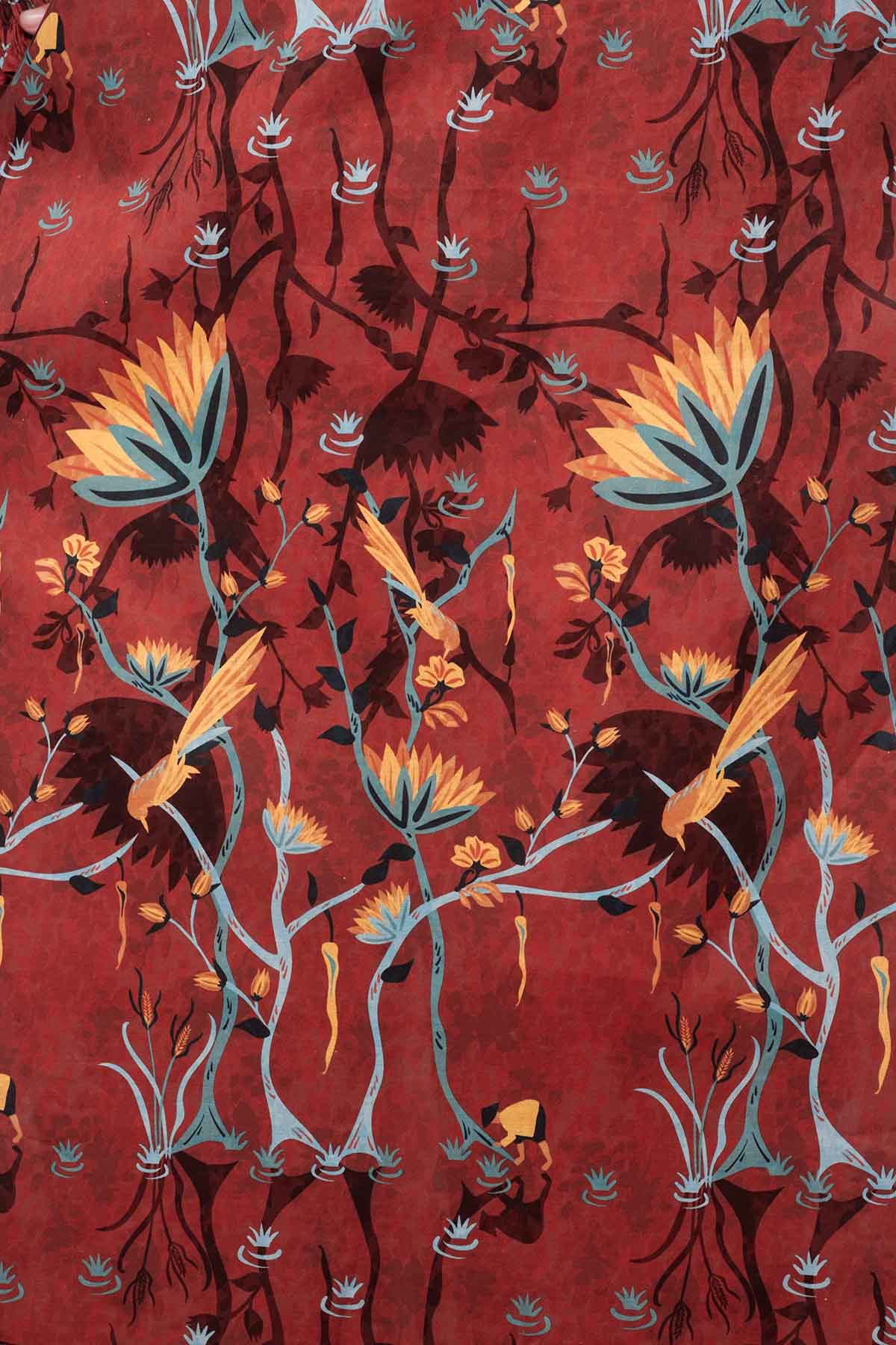 KALILA Dress in Red Petani