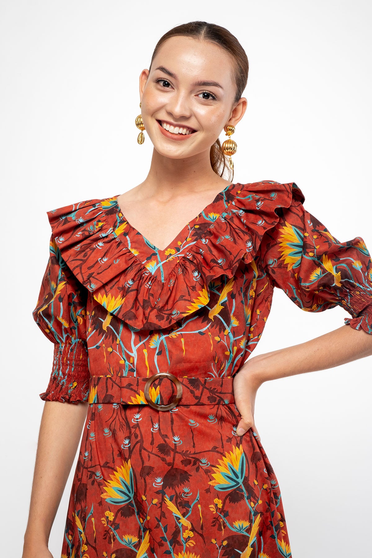 BENITA Dress in Red Petani