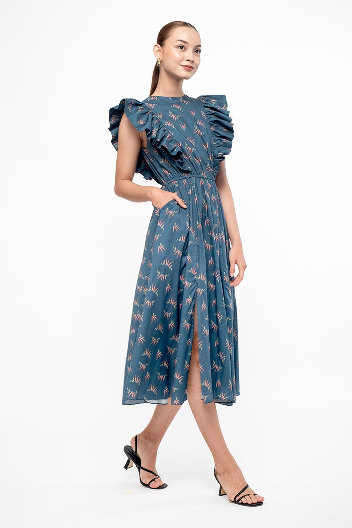 AZRA Dress in Blue Cabe