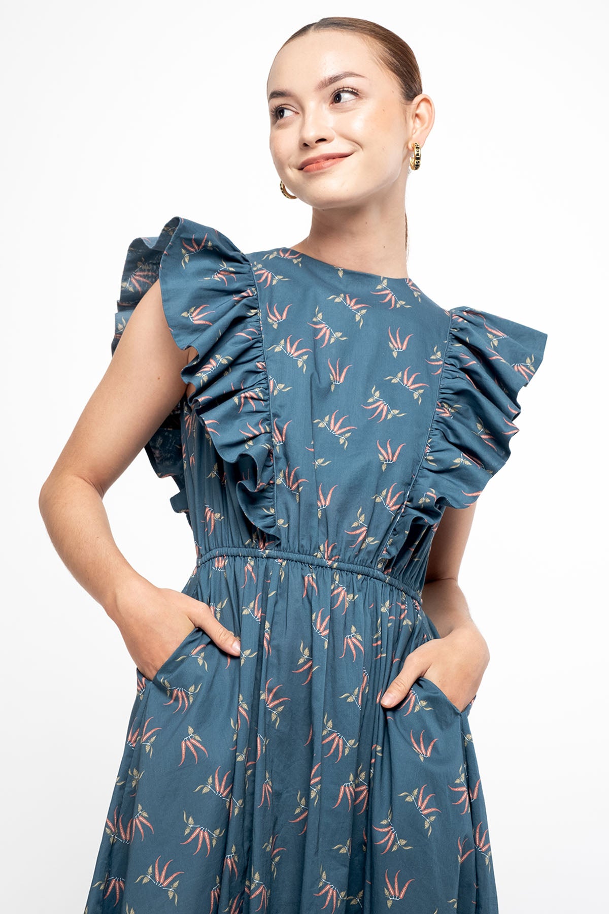 AZRA Dress in Blue Cabe