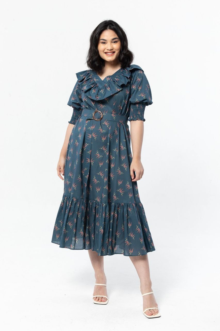 BENITA Dress in Blue Cabe