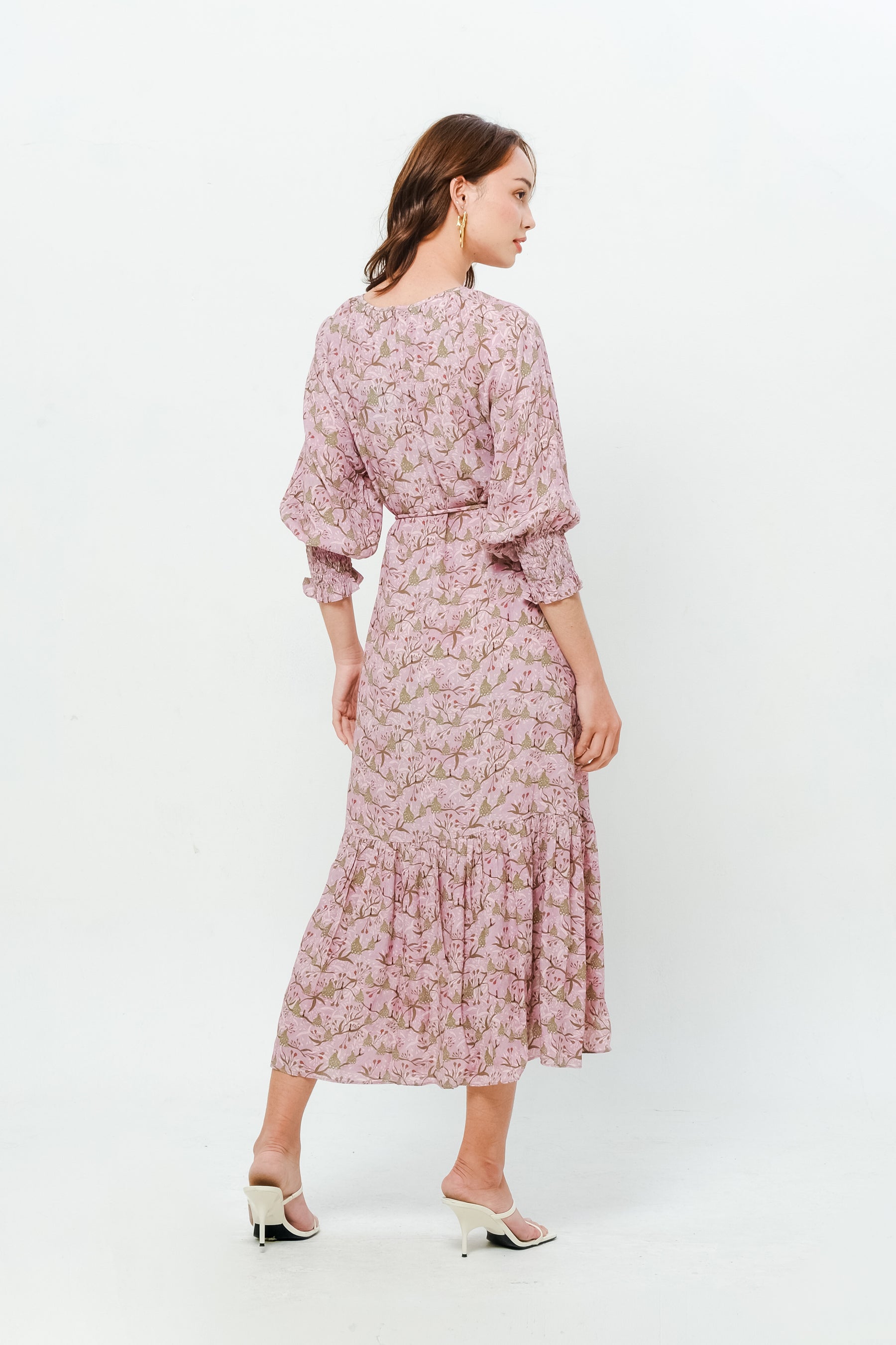 EILA Dress in Pink Bird