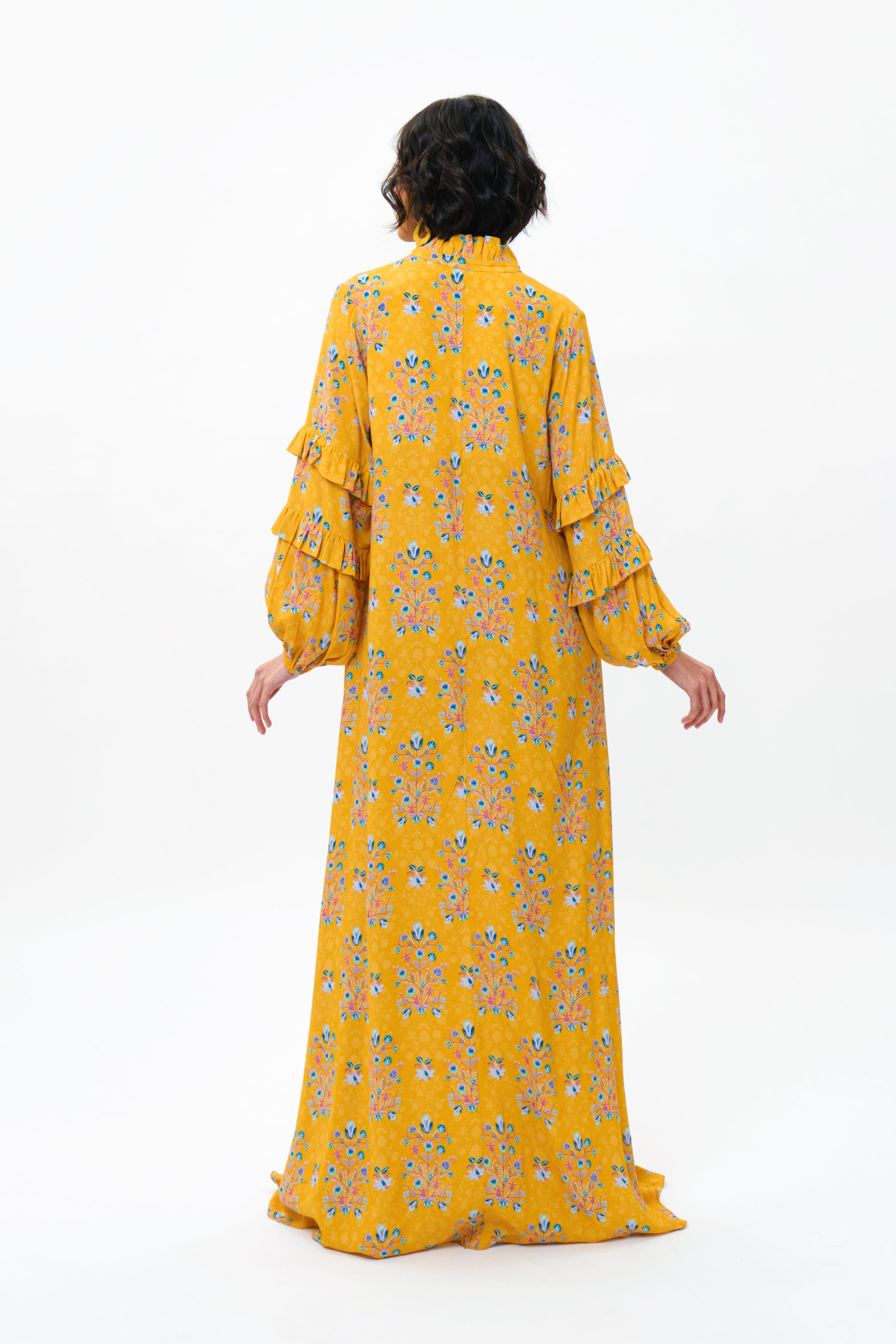 FAIZA Dress in Yellow Anggrek