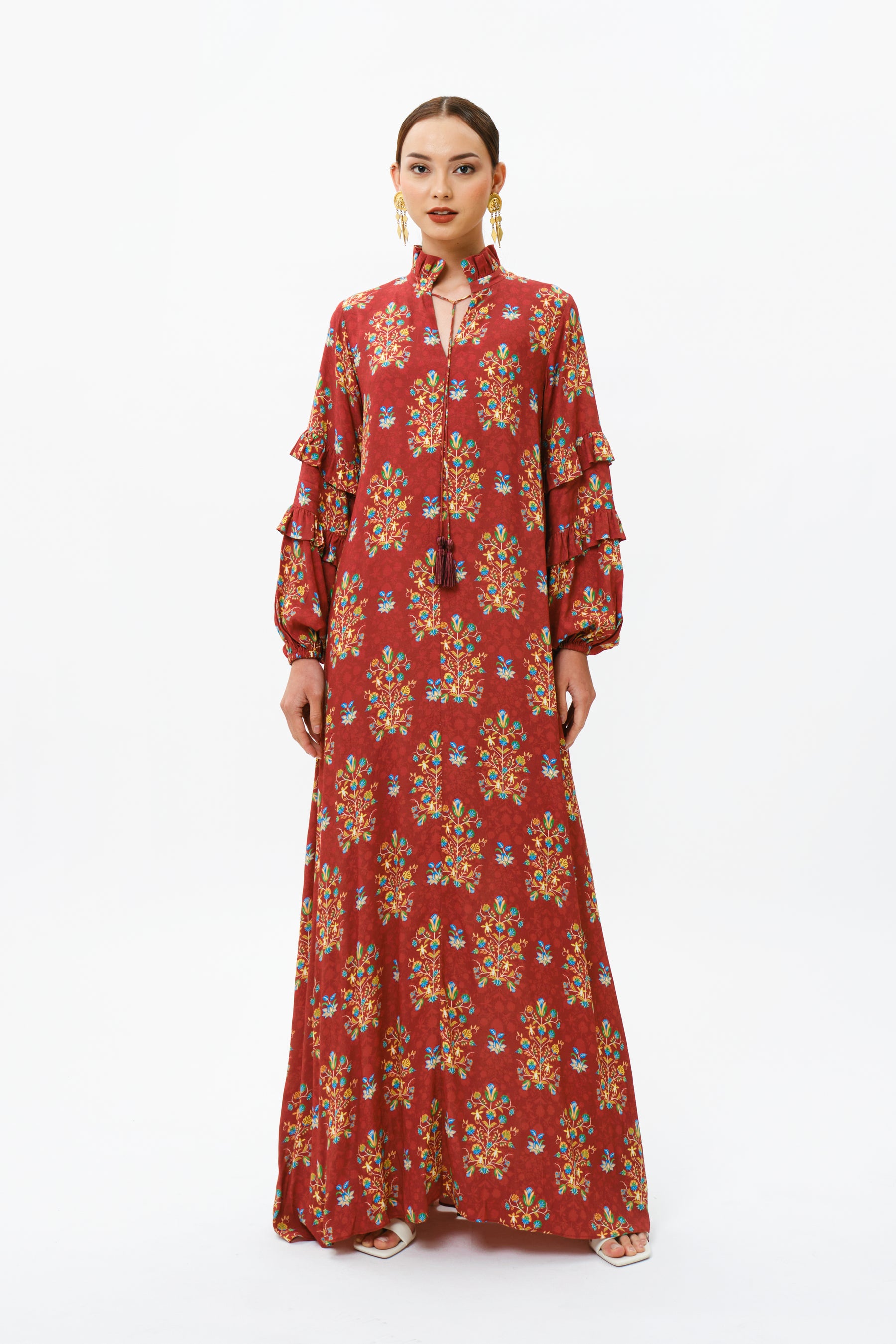 FAIZA Dress in Red Anggrek