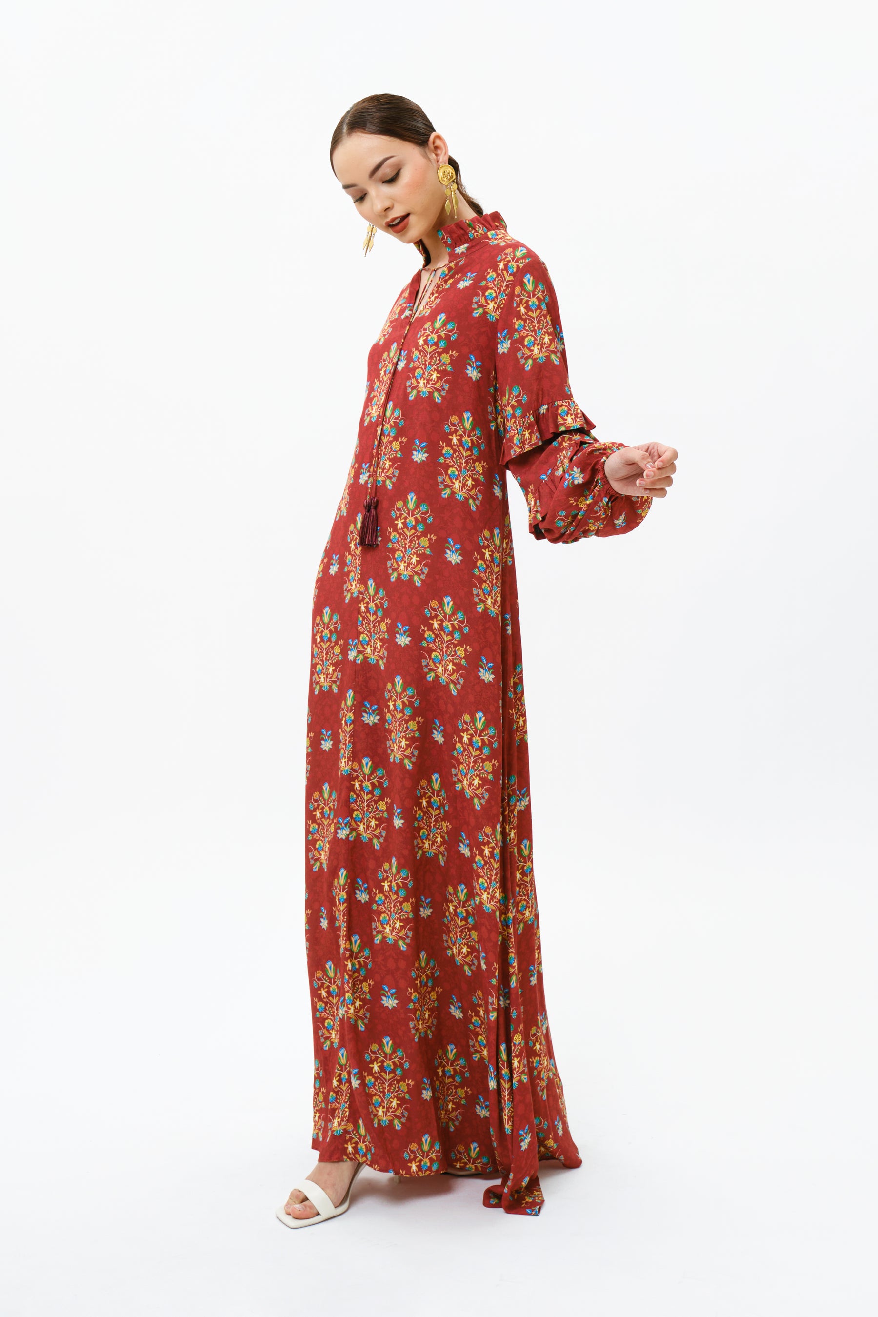 FAIZA Dress in Red Anggrek