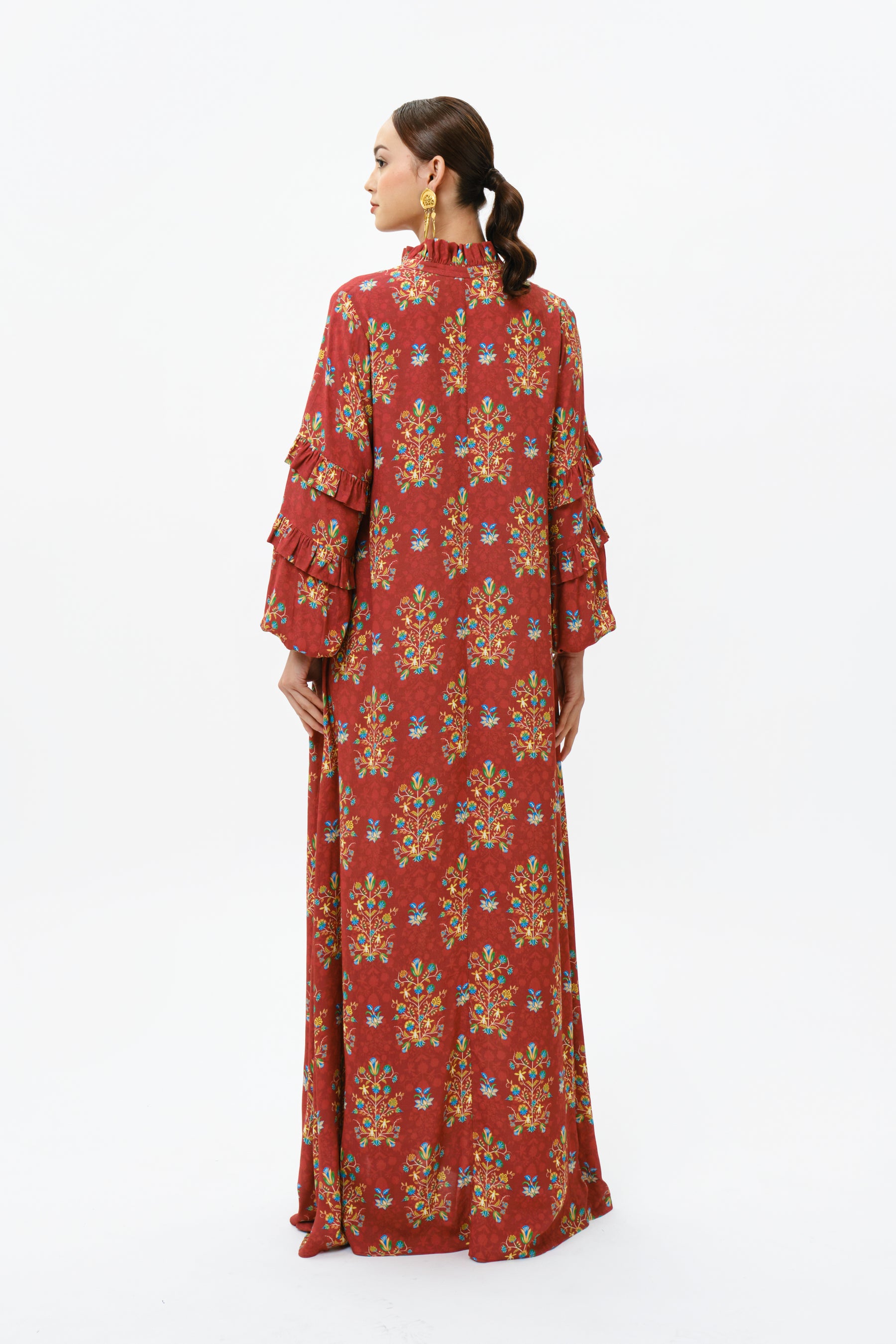 FAIZA Dress in Red Anggrek