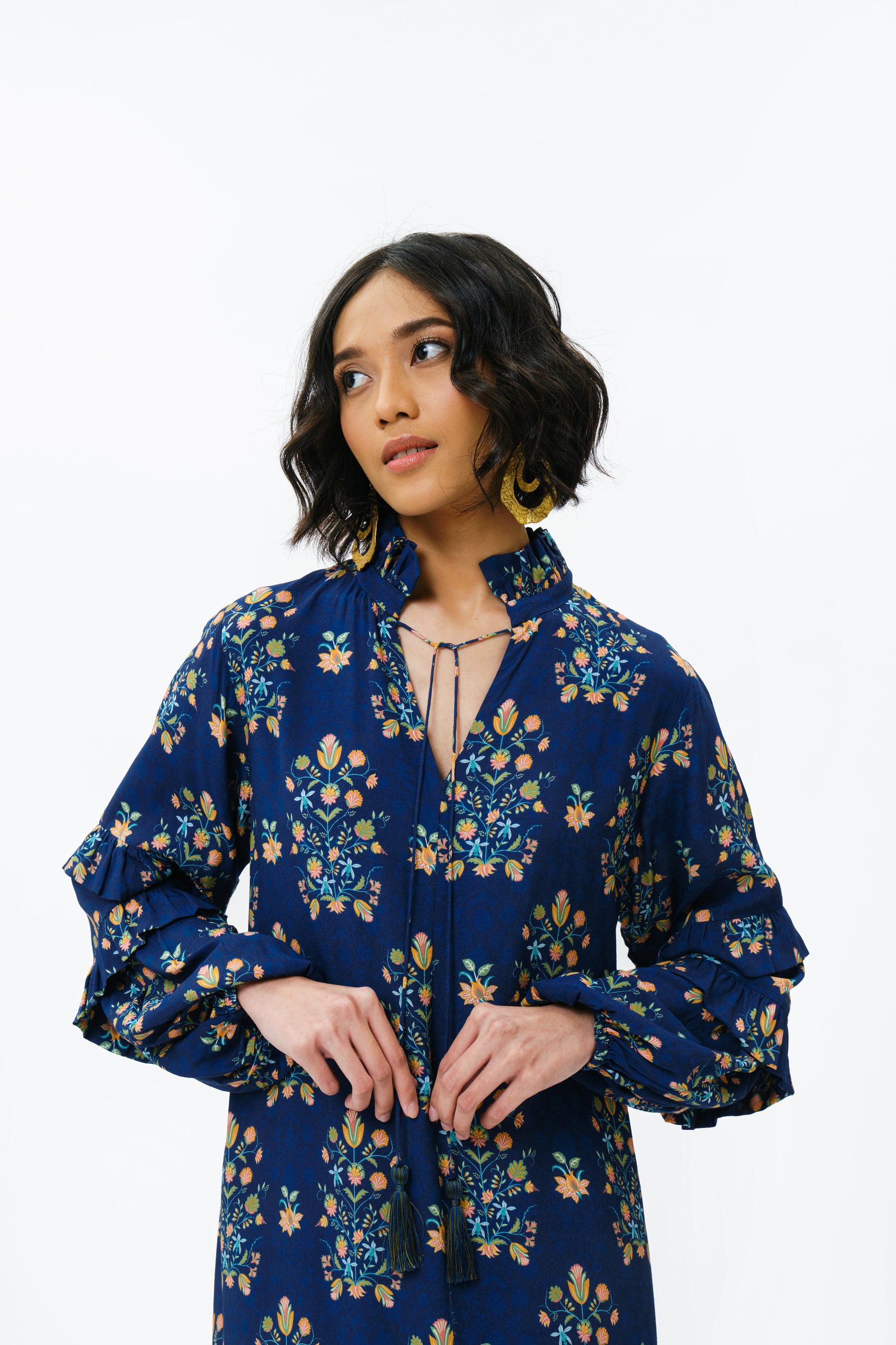FAIZA Dress in Navy Anggrek