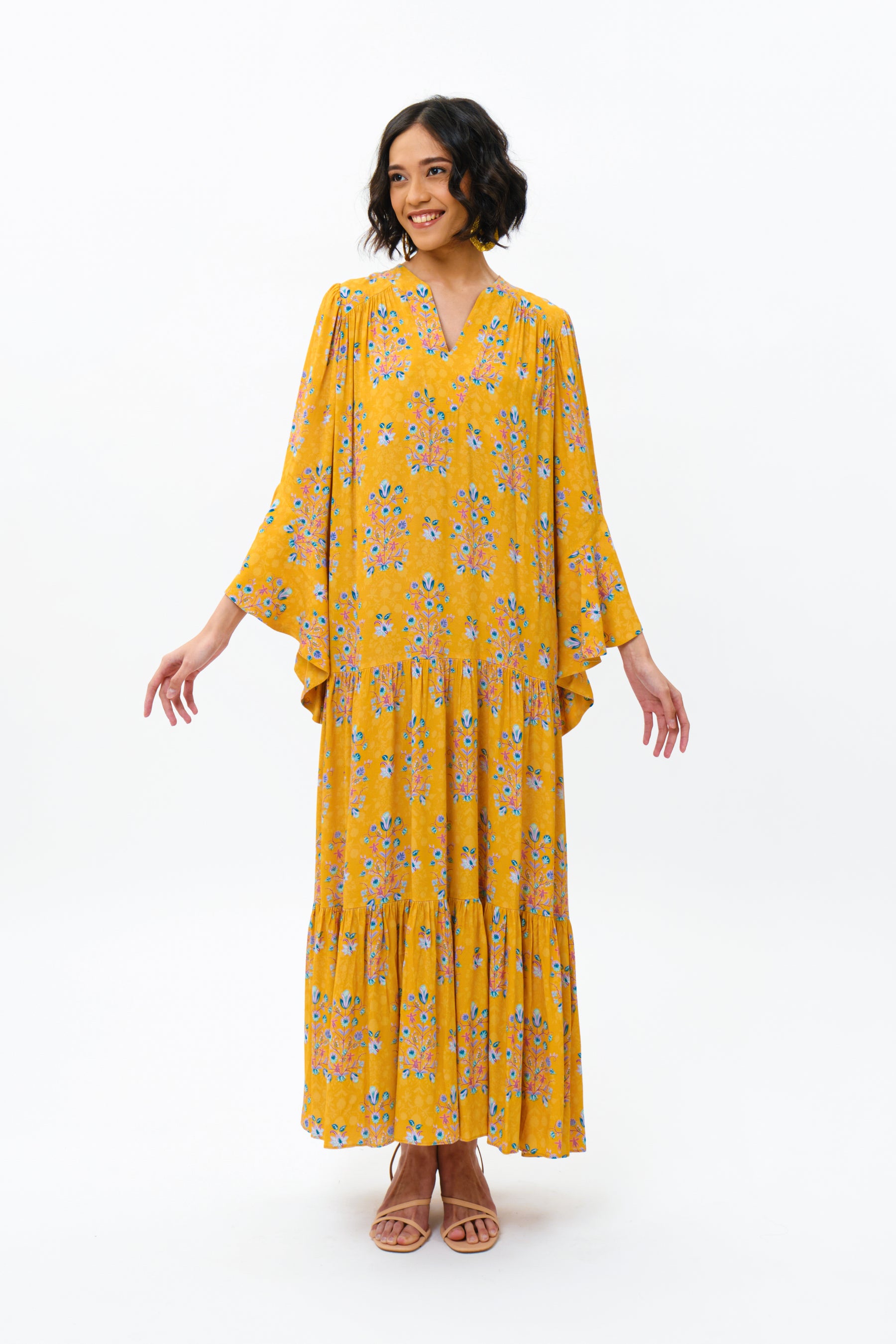 LATIFA Dress in Yellow Anggrek