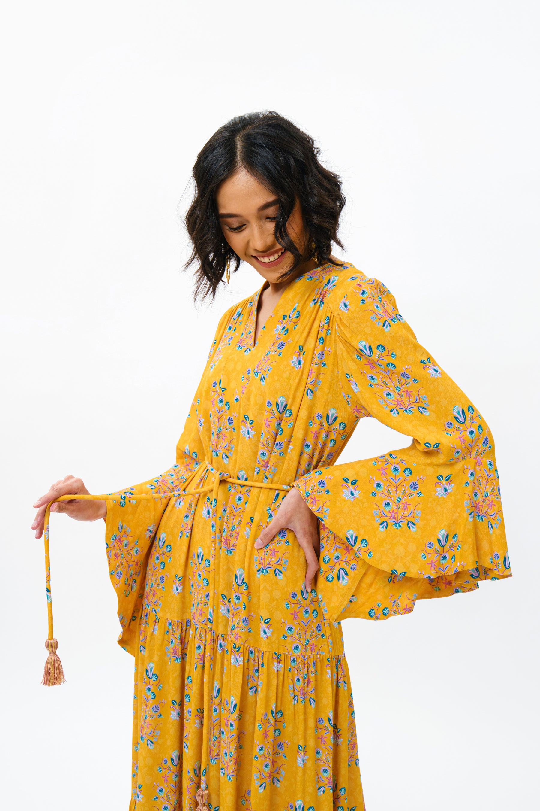 LATIFA Dress in Yellow Anggrek