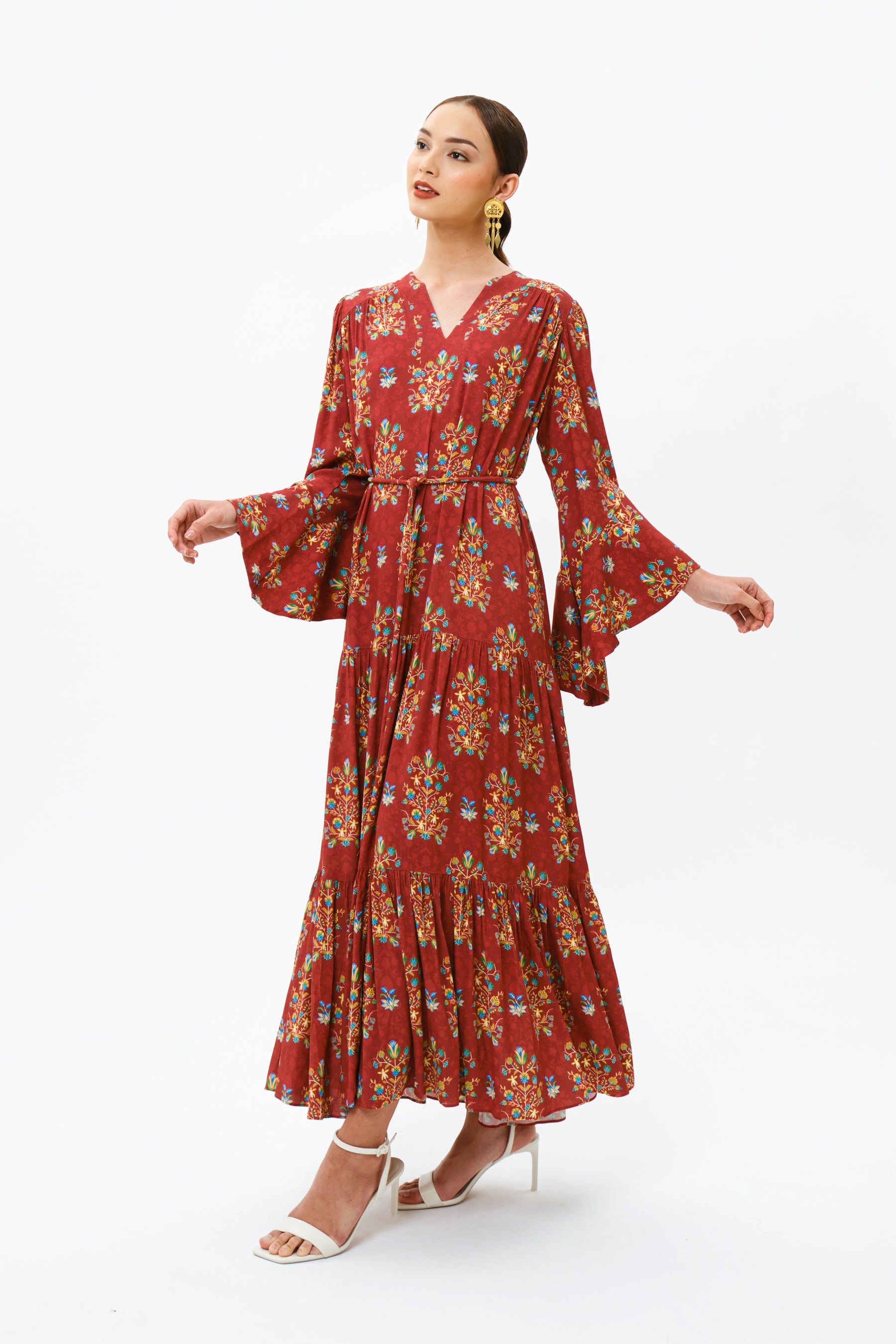 LATIFA Dress in Red Anggrek