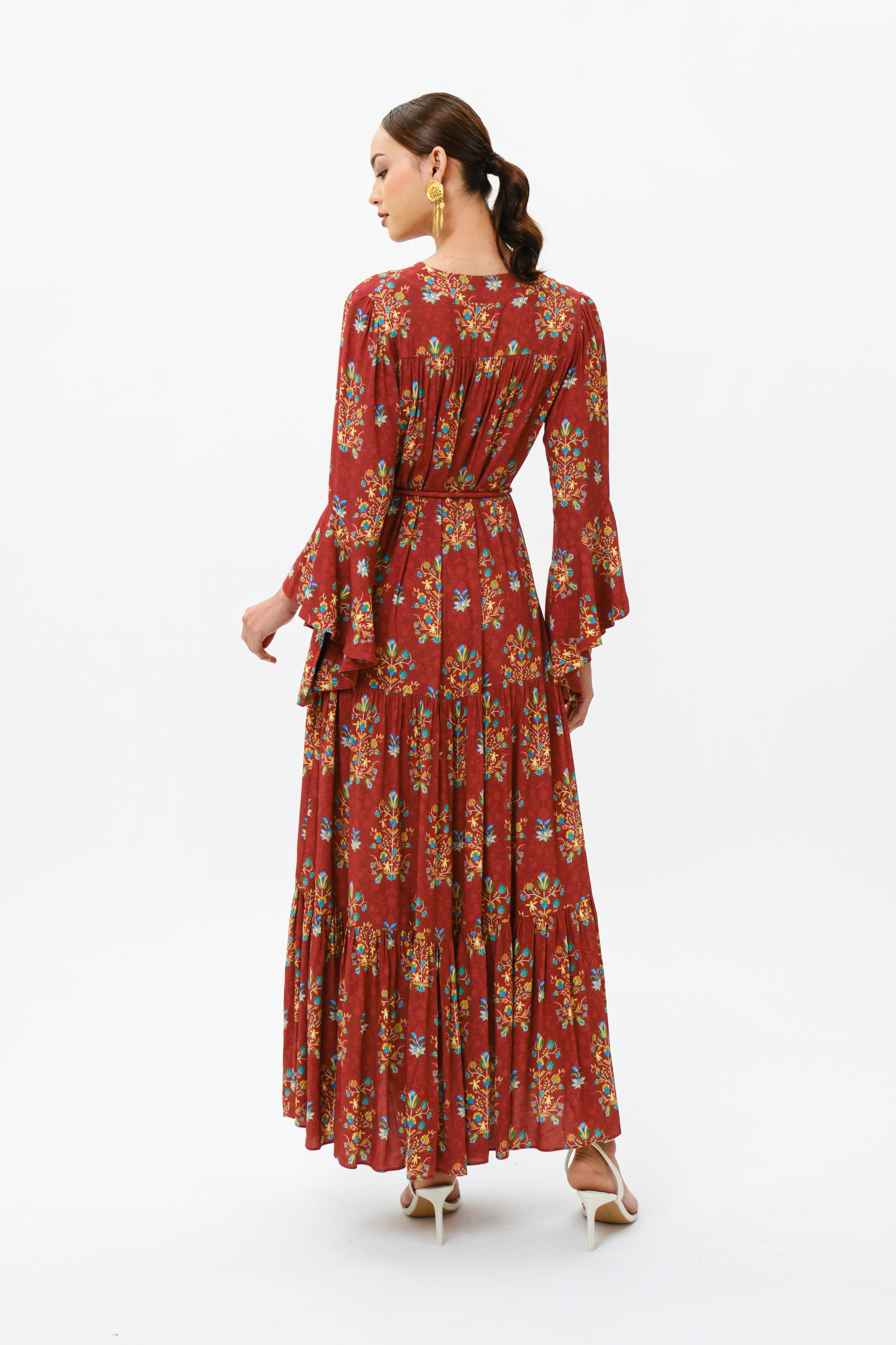 LATIFA Dress in Red Anggrek
