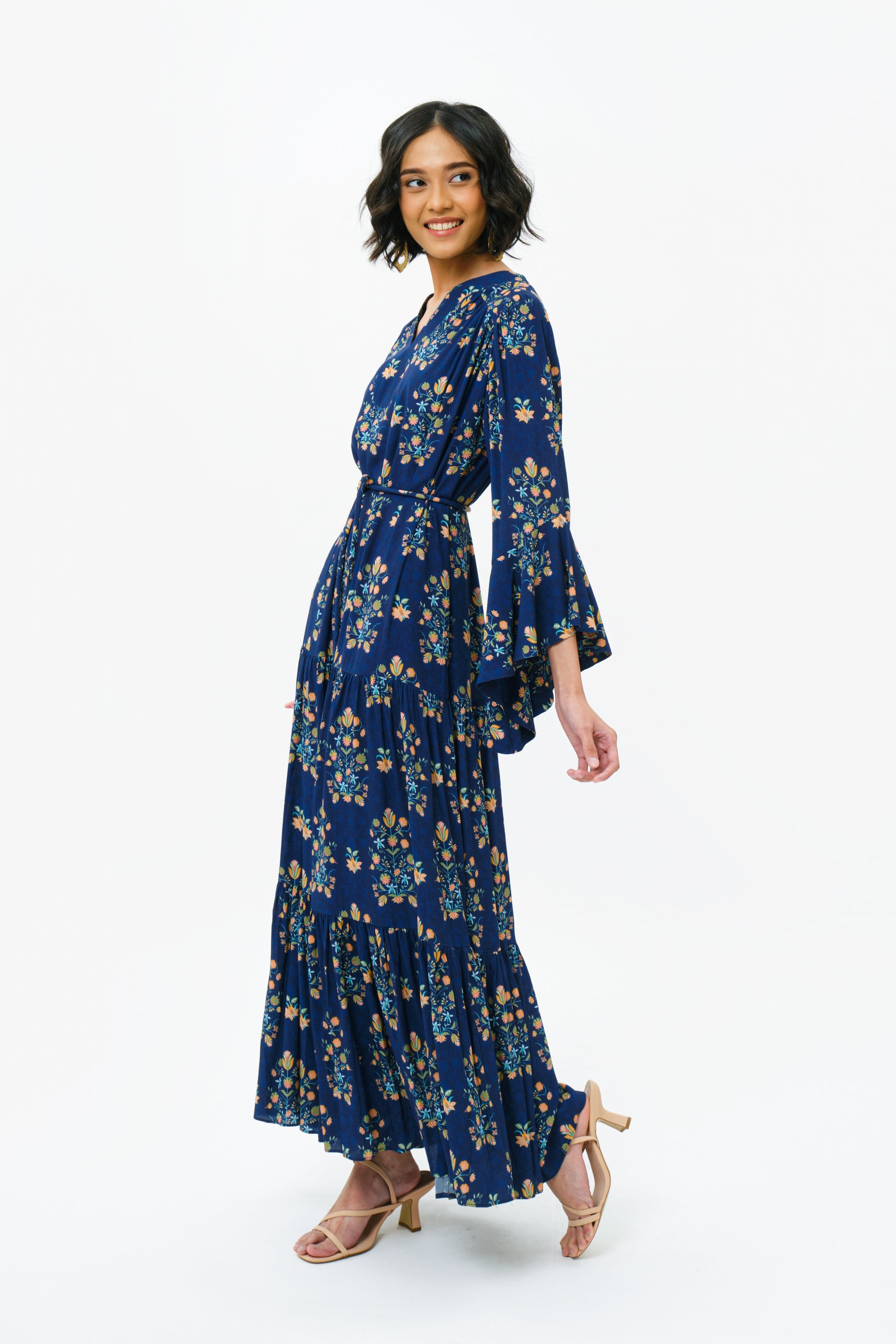 LATIFA Dress in Navy Anggrek