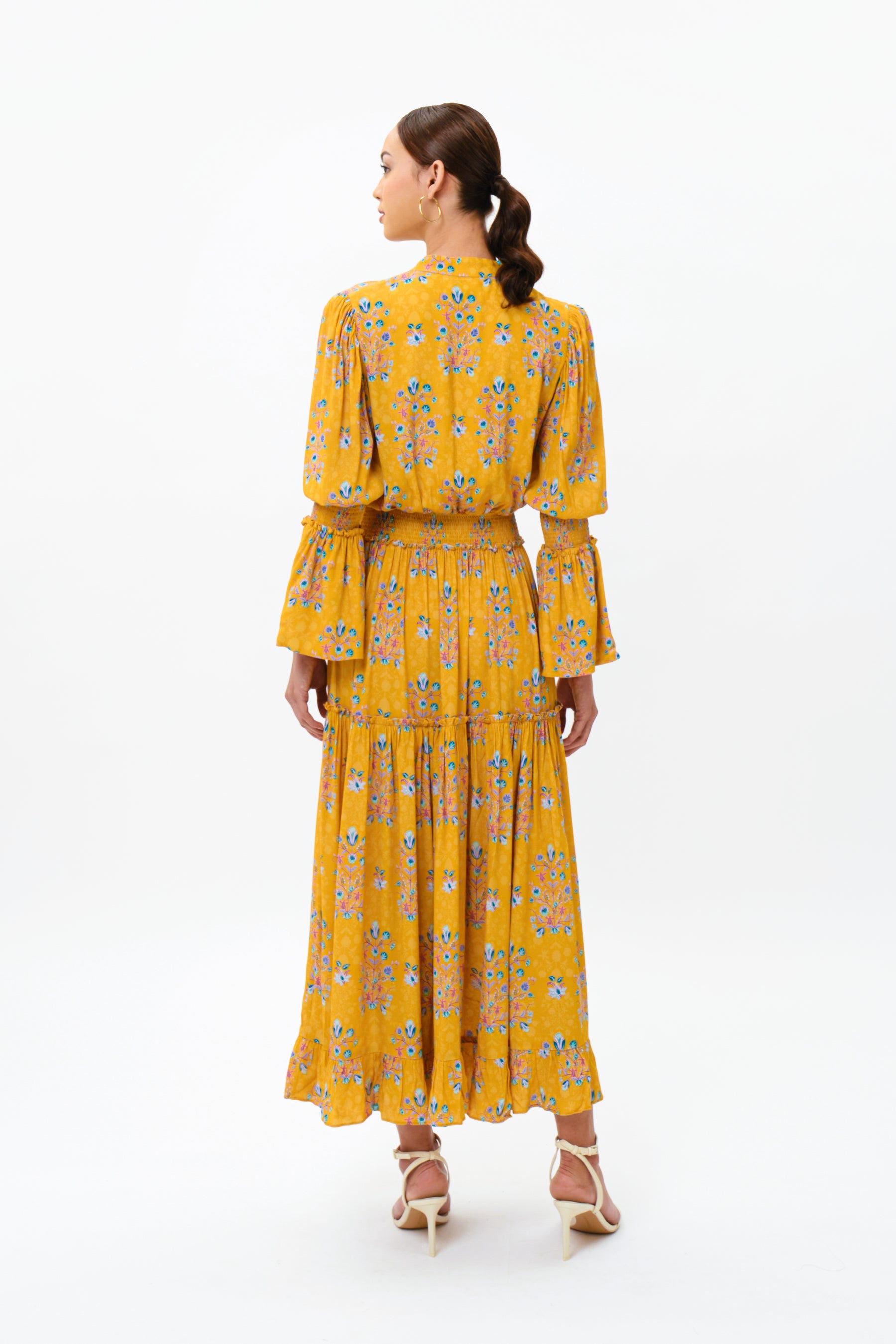 MALIKA Dress in Yellow Anggrek