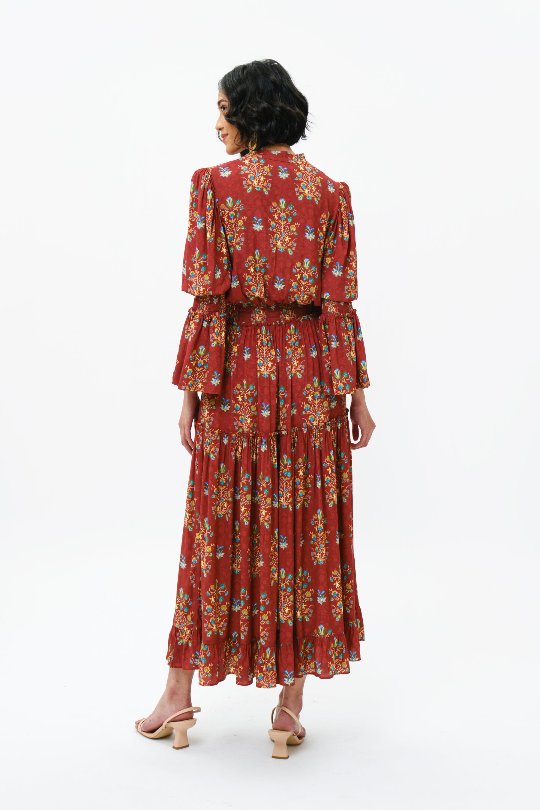MALIKA Dress in Red Anggrek