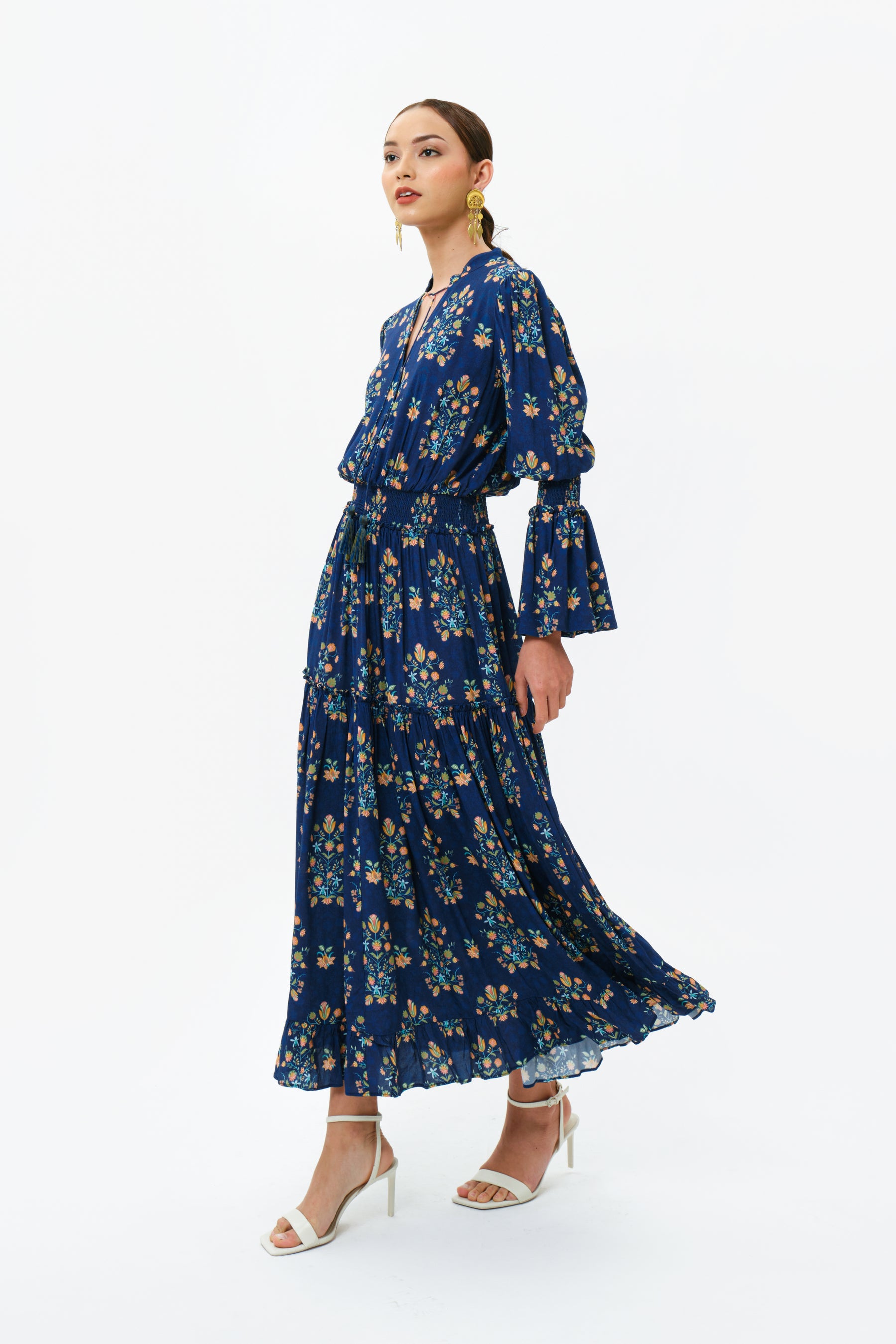 MALIKA Dress in Navy Anggrek
