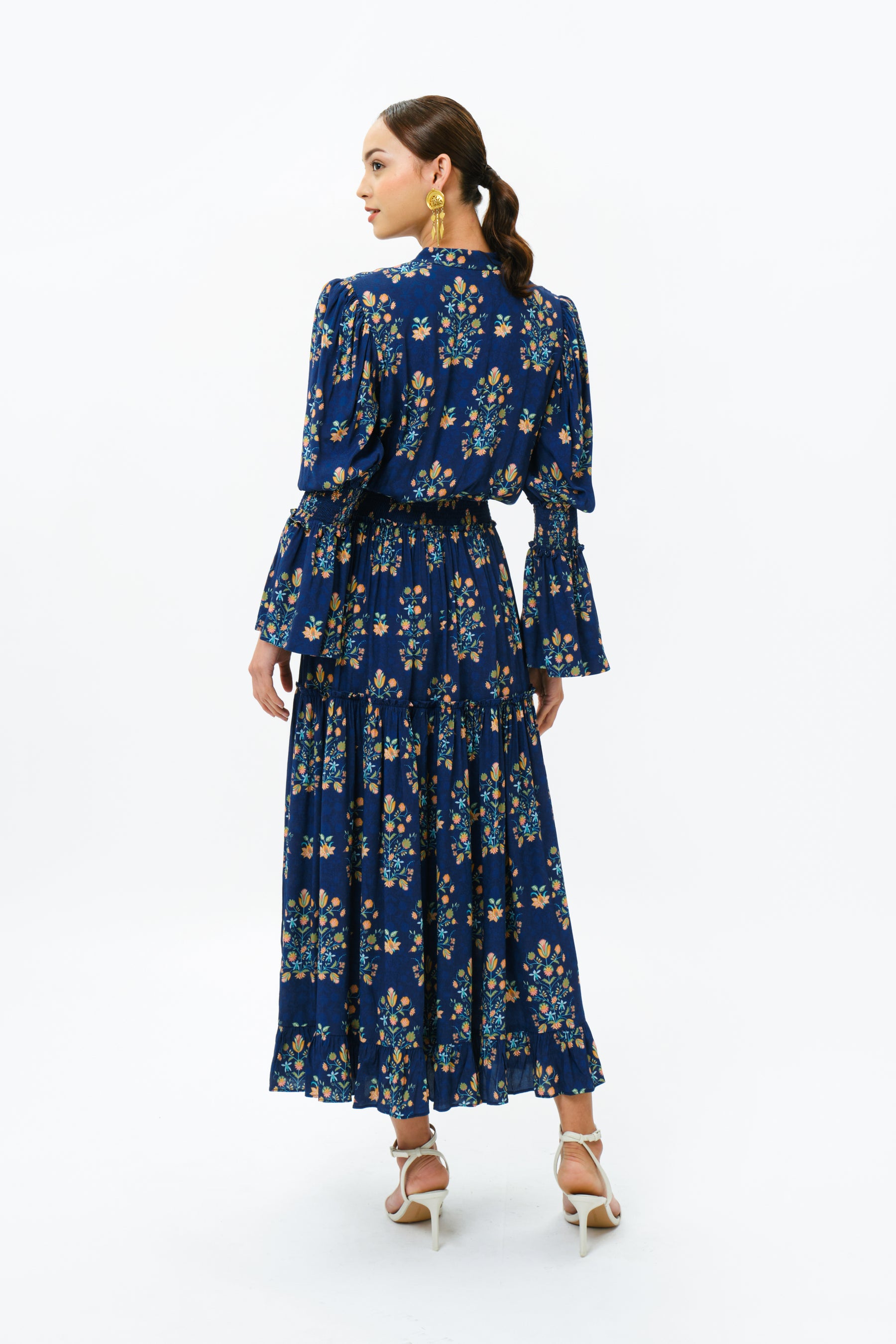 MALIKA Dress in Navy Anggrek