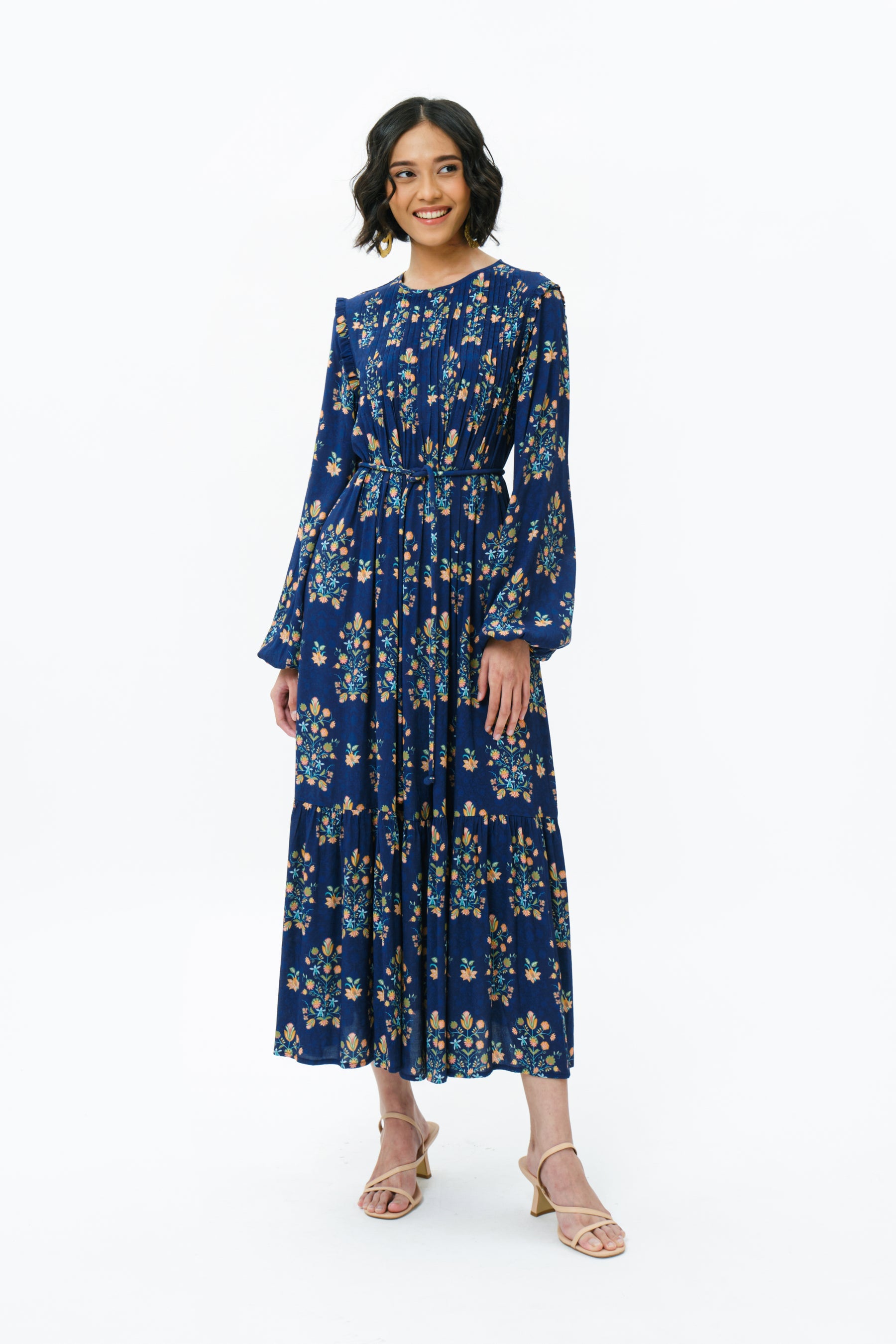 NURA Dress in Navy Anggrek