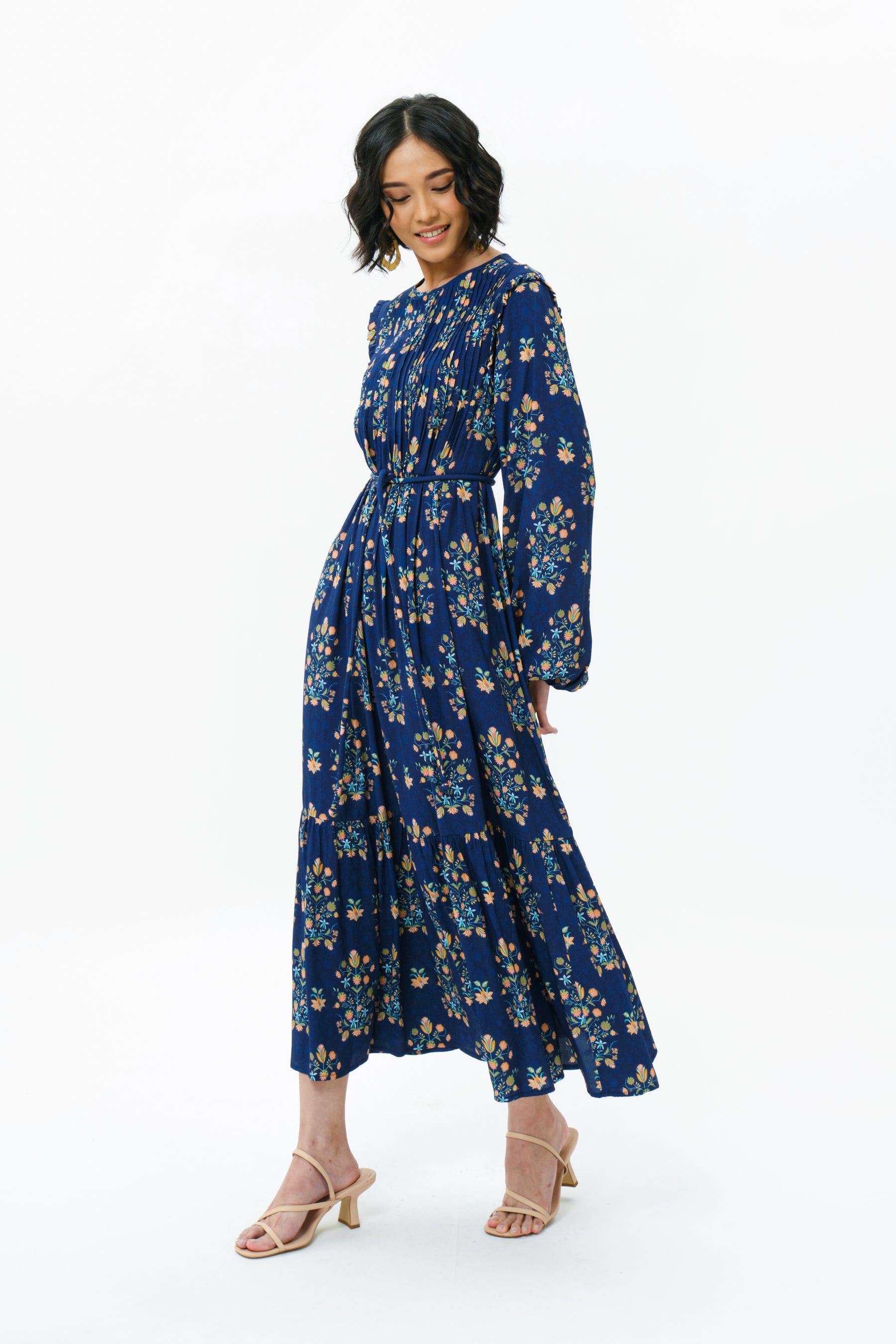 NURA Dress in Navy Anggrek