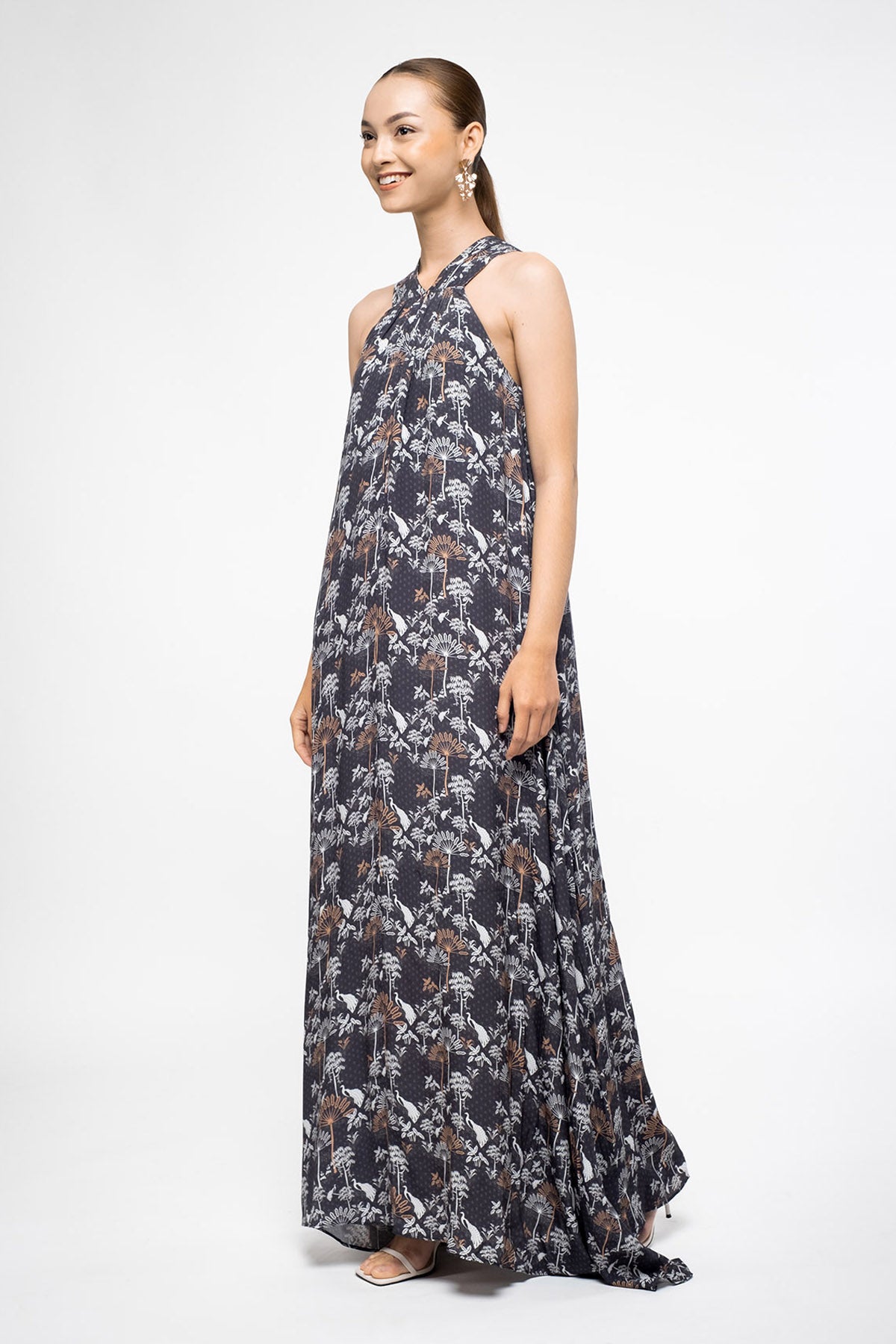 RAJANI Dress in Black Kuau