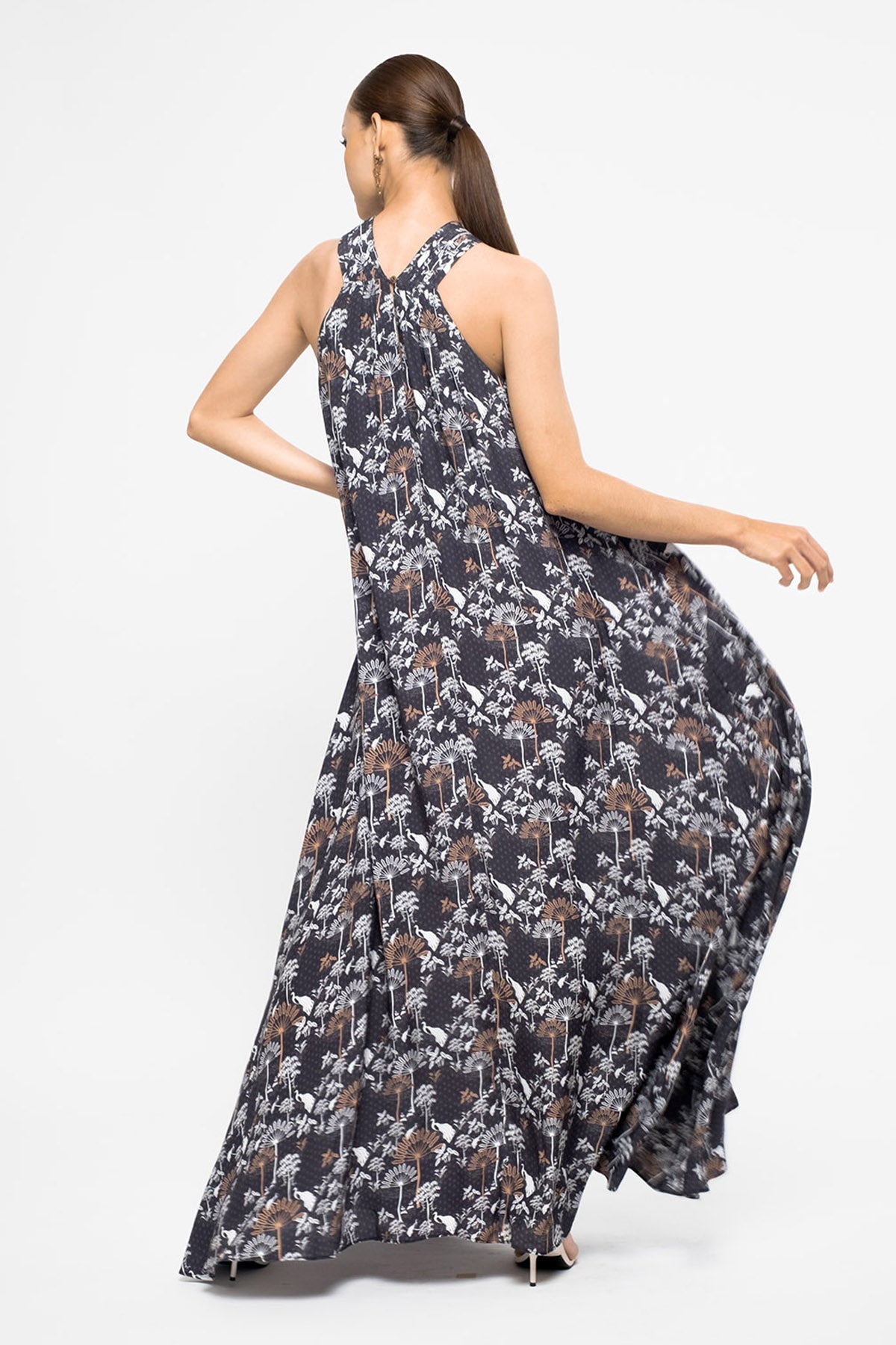 RAJANI Dress in Black Kuau
