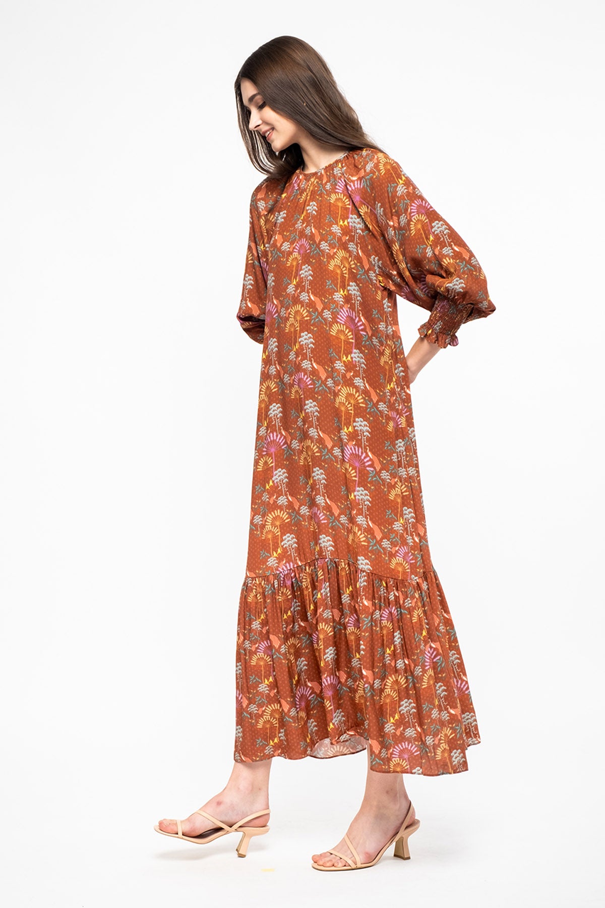 EILA Dress in Terracotta Kuau