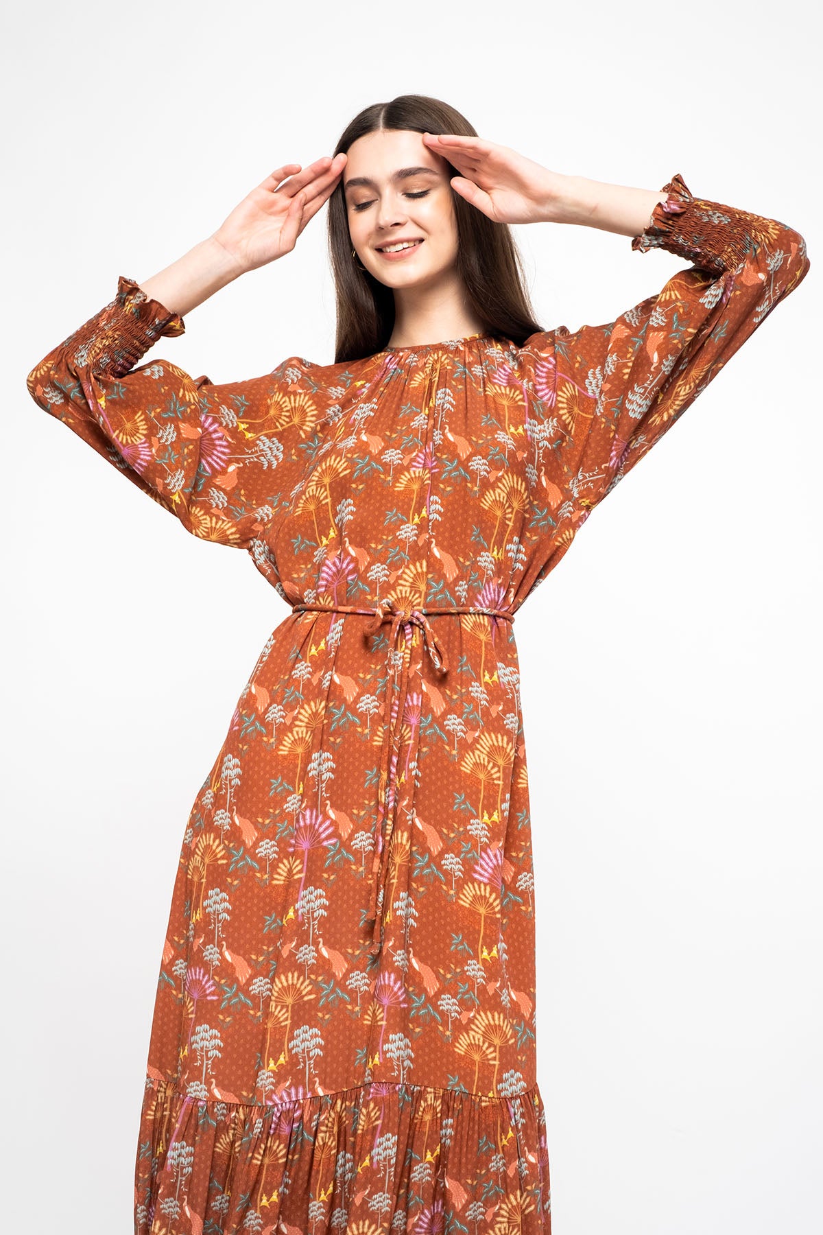 EILA Dress in Terracotta Kuau