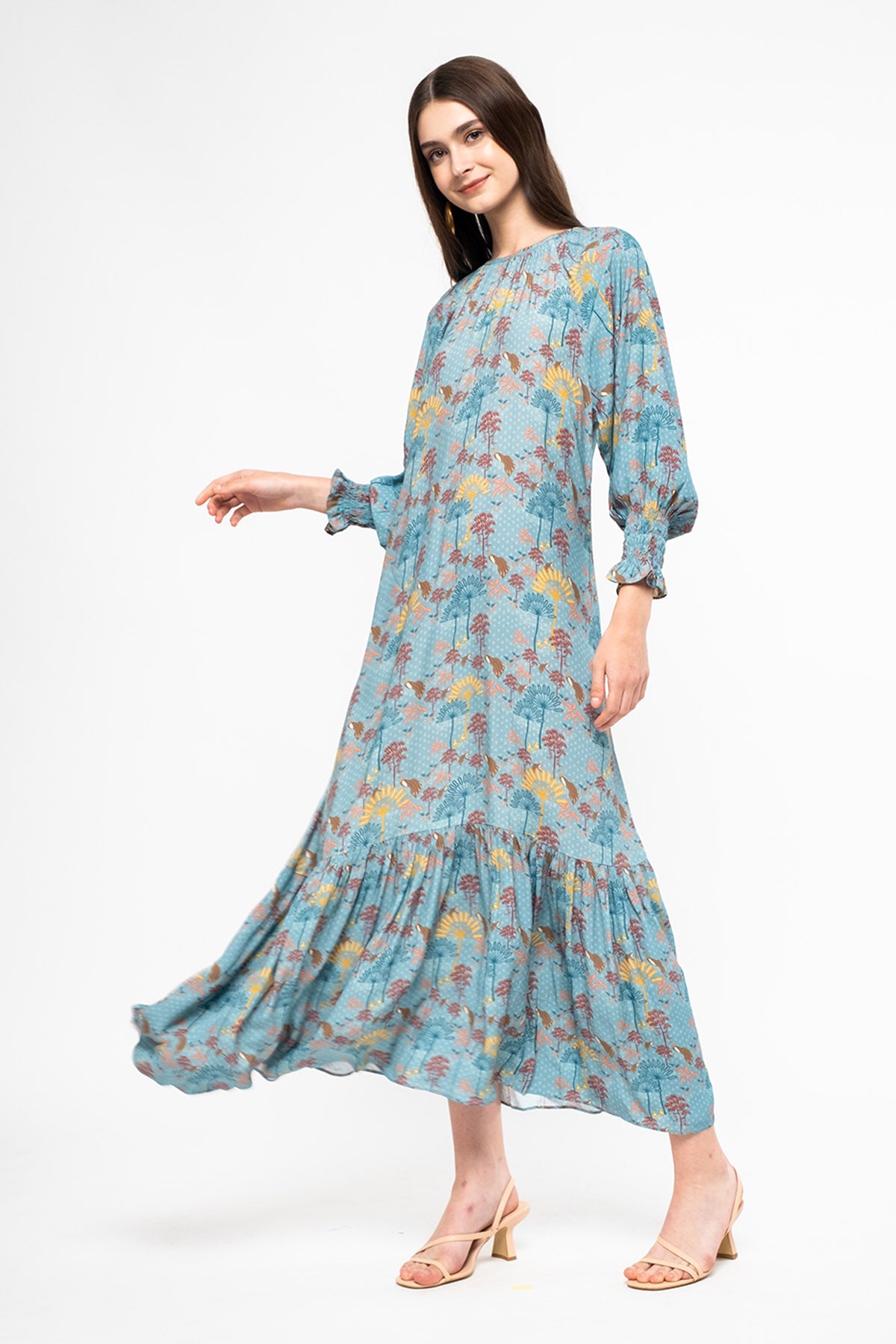 EILA Dress in Blue Kuau